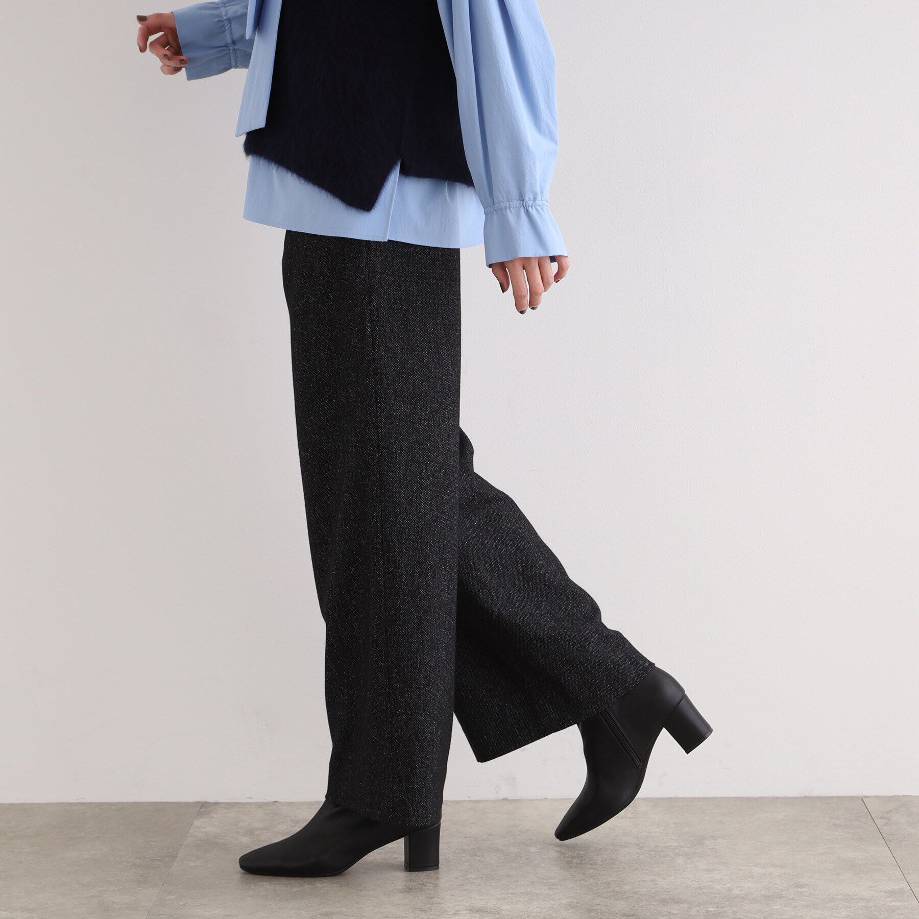 INDIVI「【褒められパンツ／ウール混】ワイドパンツ」|その他|