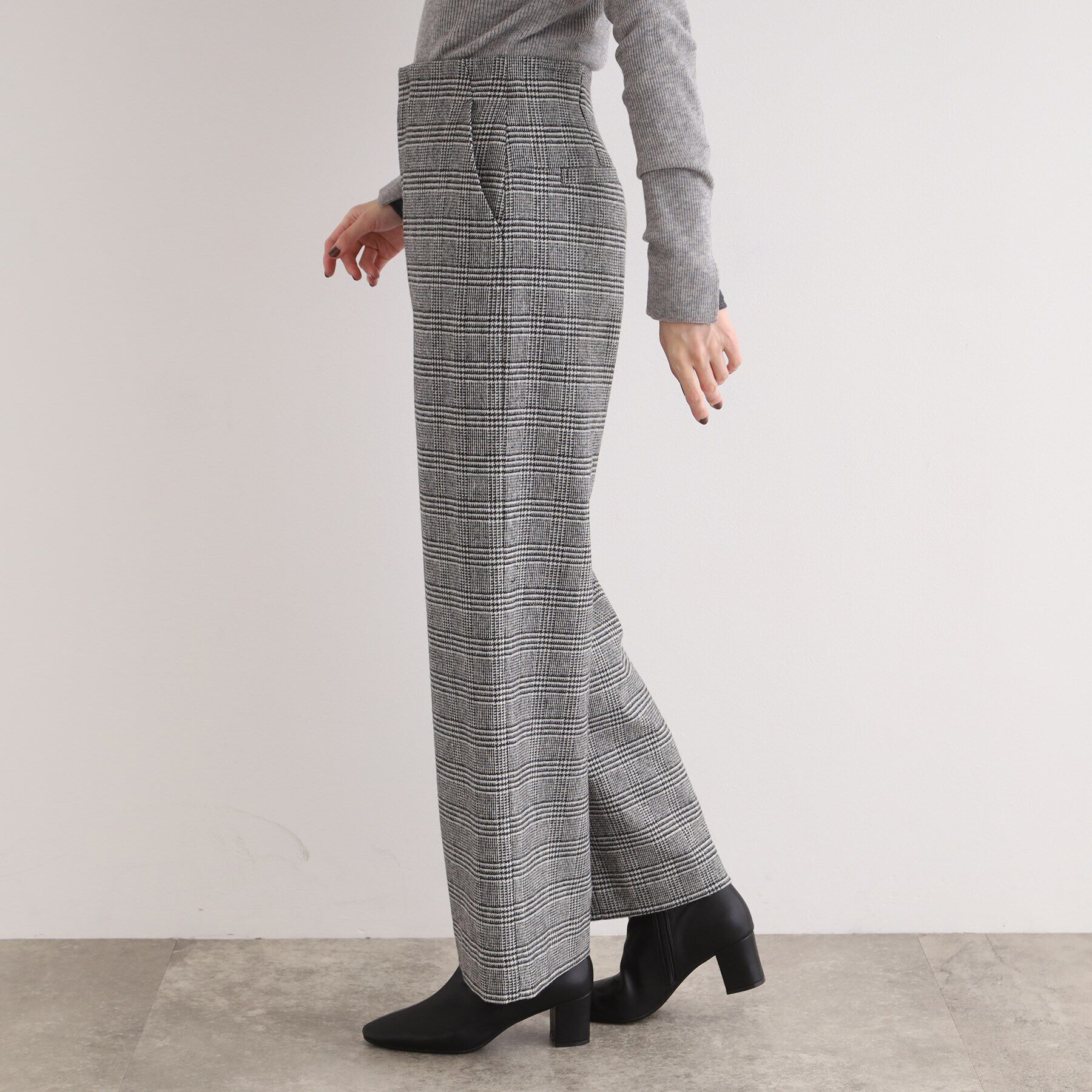 INDIVI「【褒められパンツ／ウール混】ワイドパンツ」|その他|