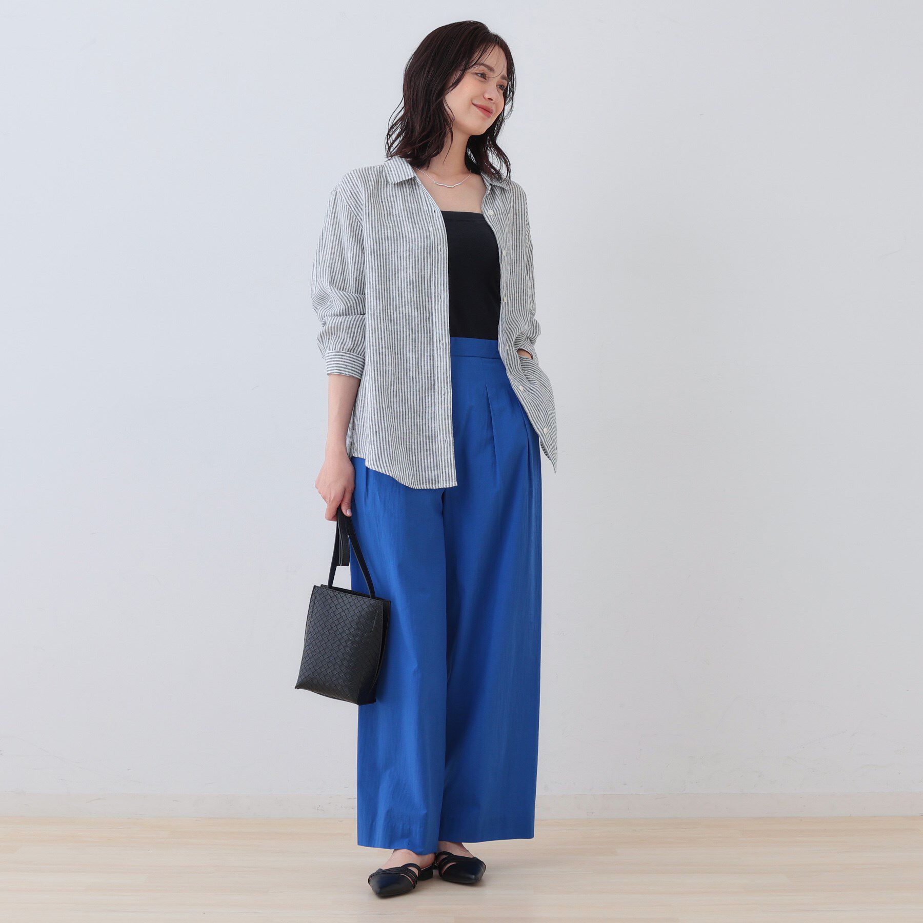 INDIVI「【SETUP可能/涼しい】コットンワイドパンツ」|その他|