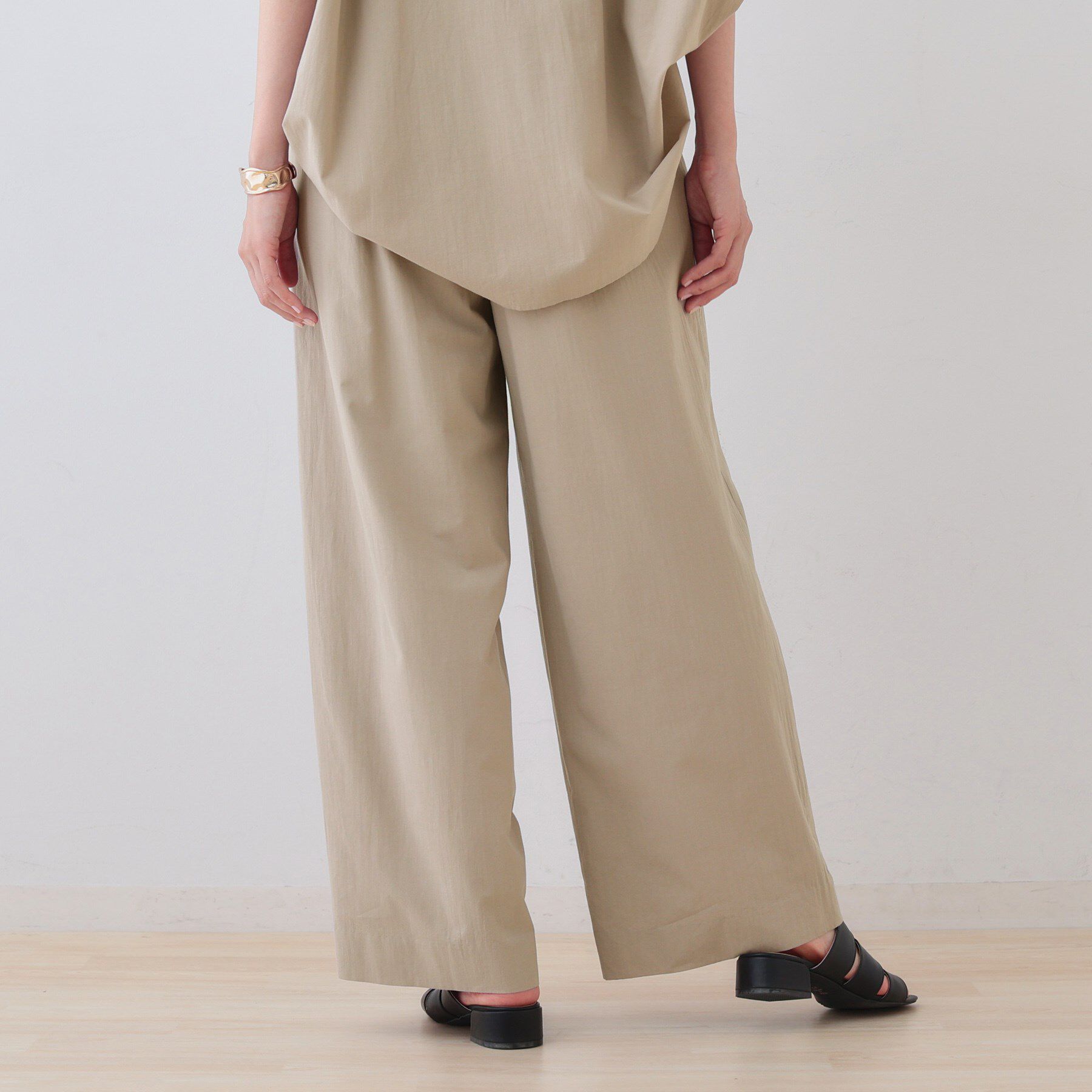 INDIVI「【SETUP可能/涼しい】コットンワイドパンツ」|その他|