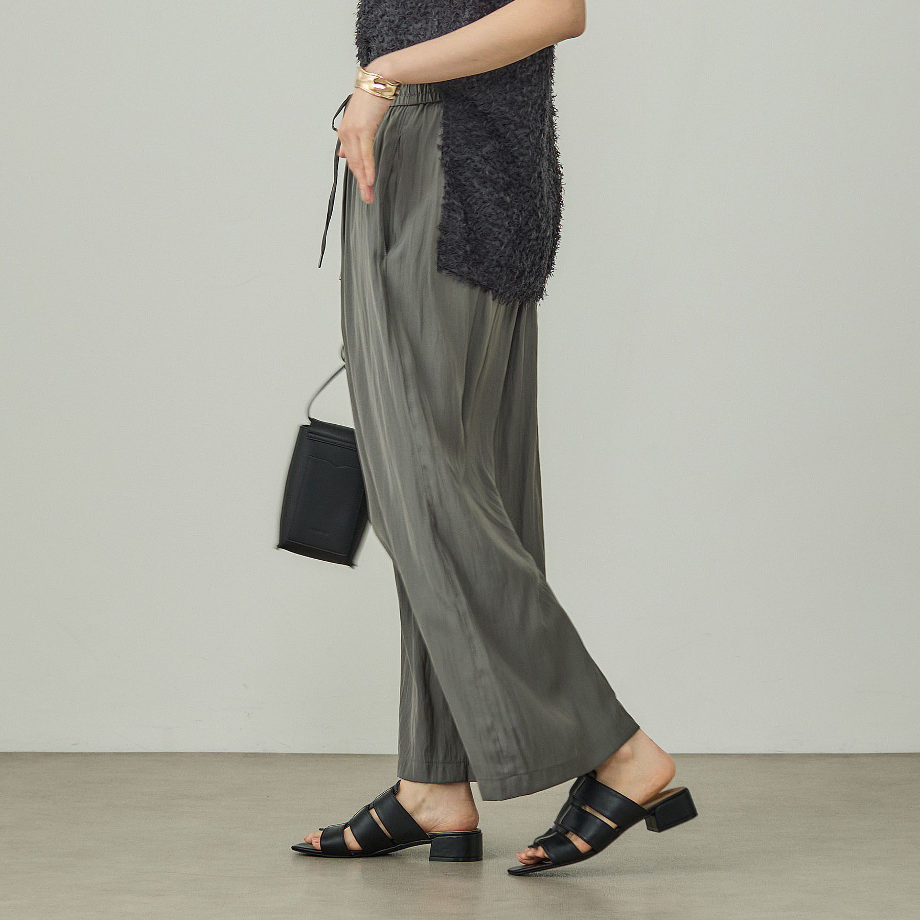 INDIVI「ギャザーワイドパンツ」|その他|