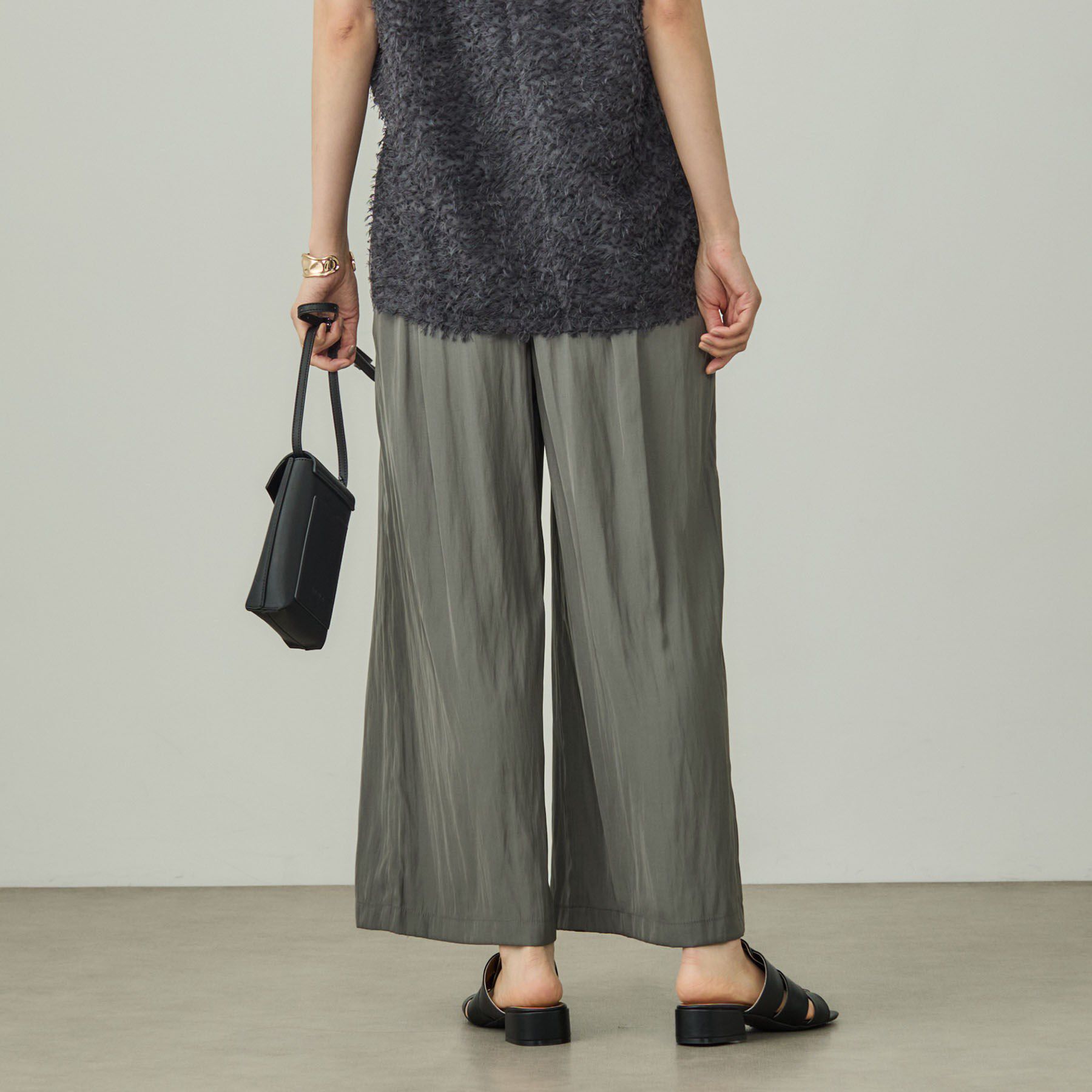 INDIVI「ギャザーワイドパンツ」|その他|