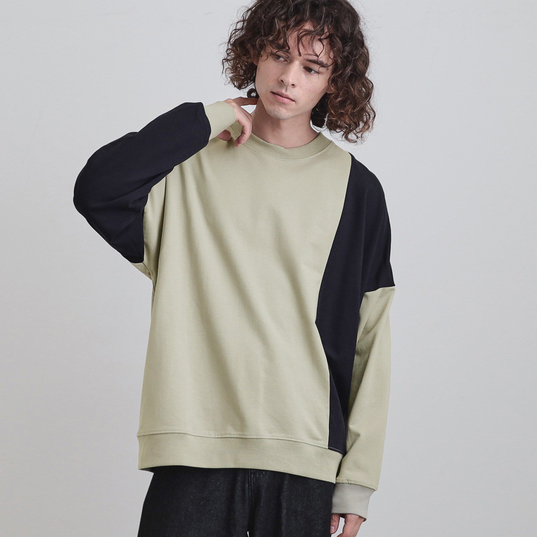 tk.TAKEO KIKUCHI「切り替えスウェット」|Tシャツ・カットソー|