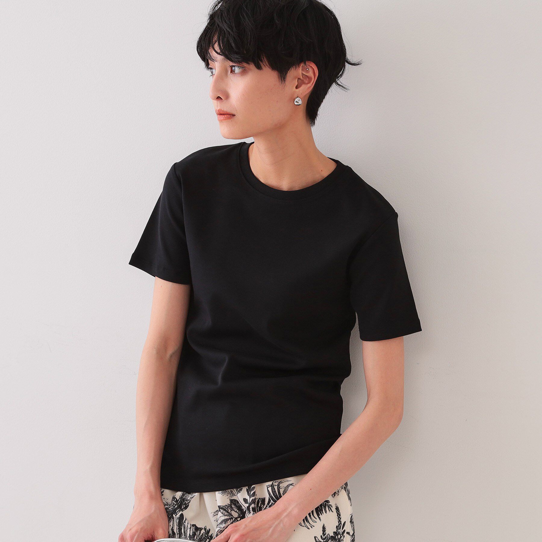 OPAQUE.CLIP「フライスベーシックTシャツ【洗濯機洗い可】」|Tシャツ・カットソー|