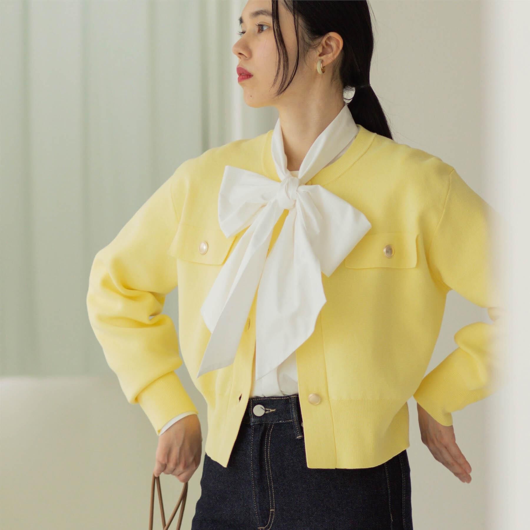 OPAQUE.CLIP「フラップポケット金ボタンニットカーディガン【洗濯機OK】」|カーディガン|