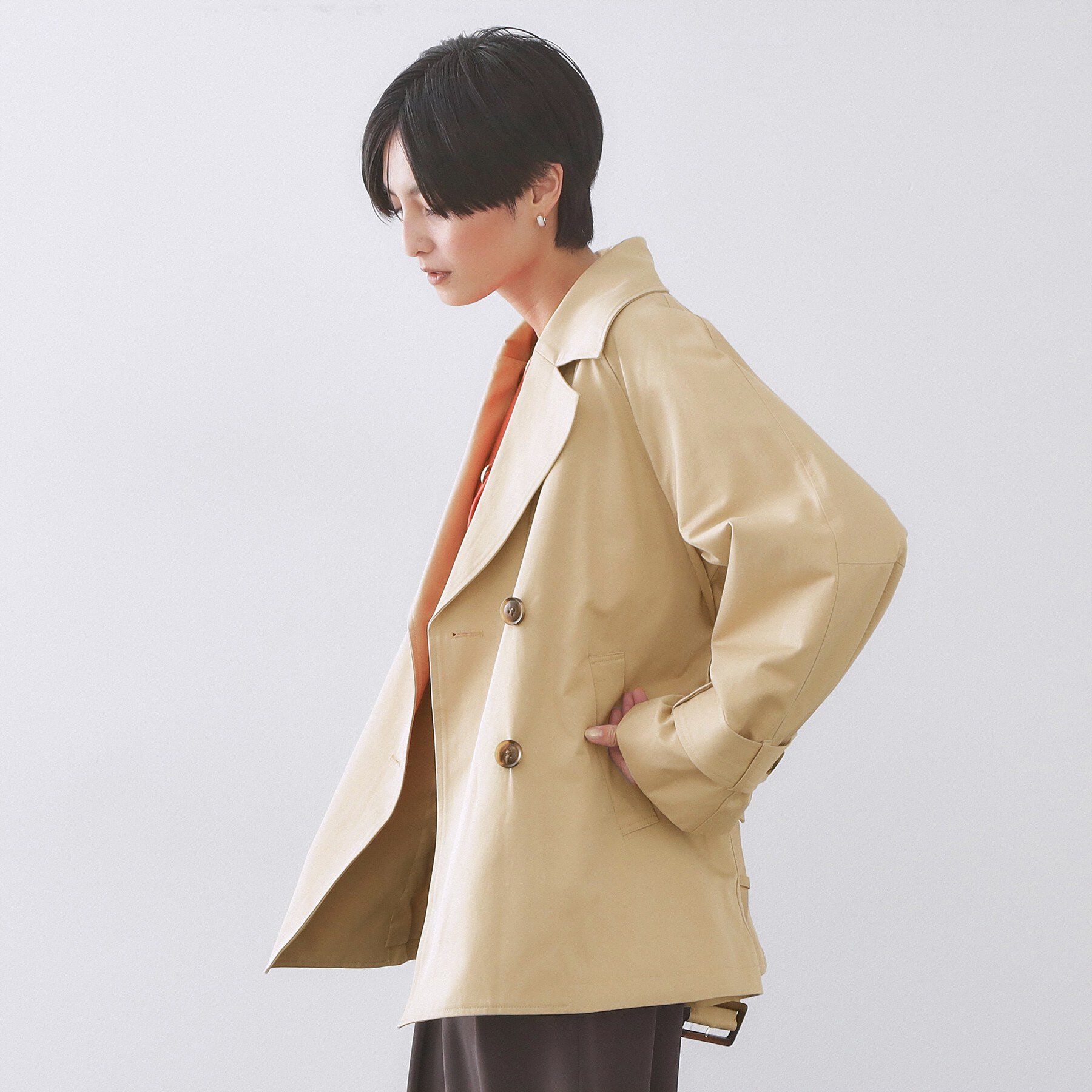 OPAQUE.CLIP「ミドルトレンチコート【洗濯機OK】」|トレンチコート|