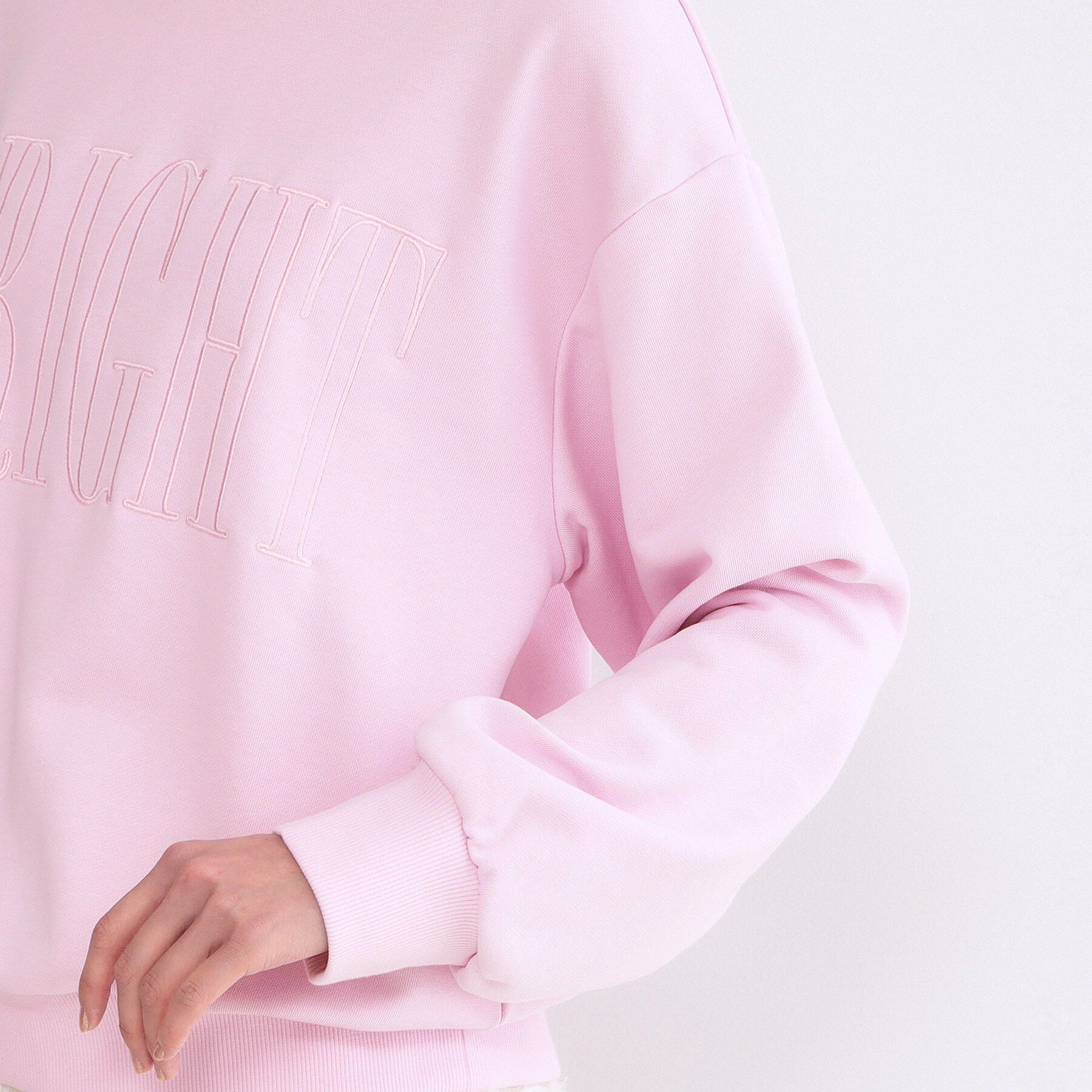 OPAQUE.CLIP「ロゴ刺繍裏毛トップス【洗濯機OK】」|Tシャツ・カットソー|