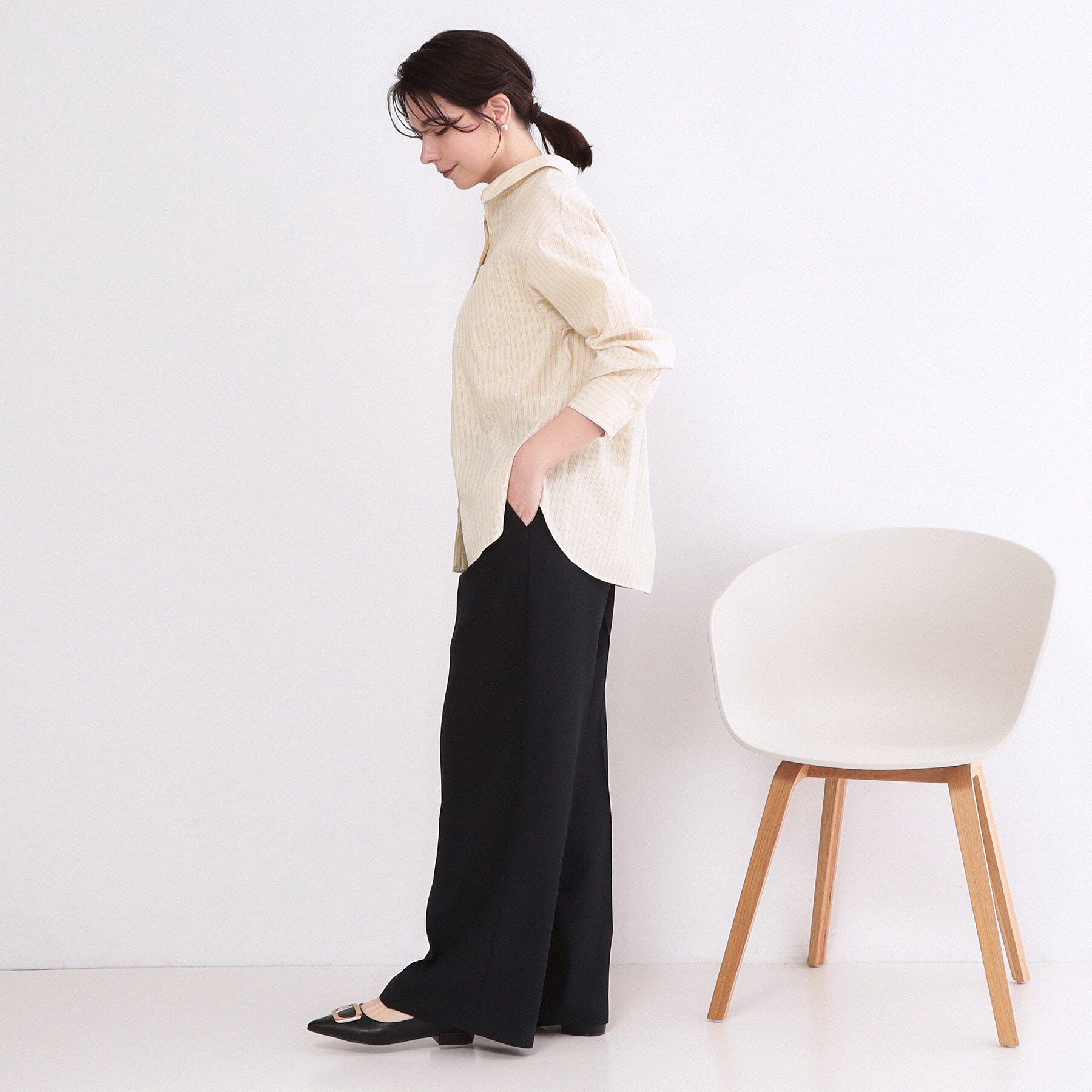 OPAQUE.CLIP「レギュラーカラーシャツ/ストライプアソート【洗濯機OK】」|シャツ・ブラウス|