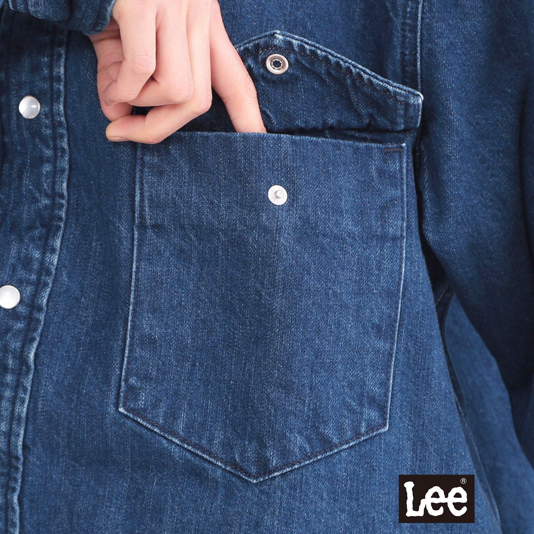 OPAQUE.CLIP「【Lee別注】ウエスタンシャツデニムジャケット【洗濯機OK】」|デニムジャケット|