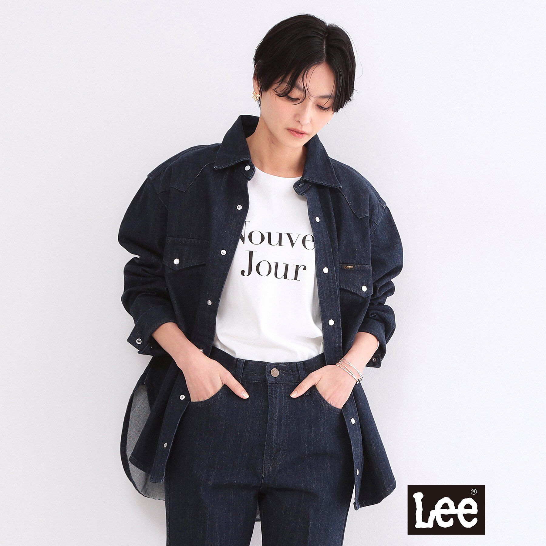 OPAQUE.CLIP「【Lee別注】ウエスタンシャツデニムジャケット【洗濯機OK】」|デニムジャケット|