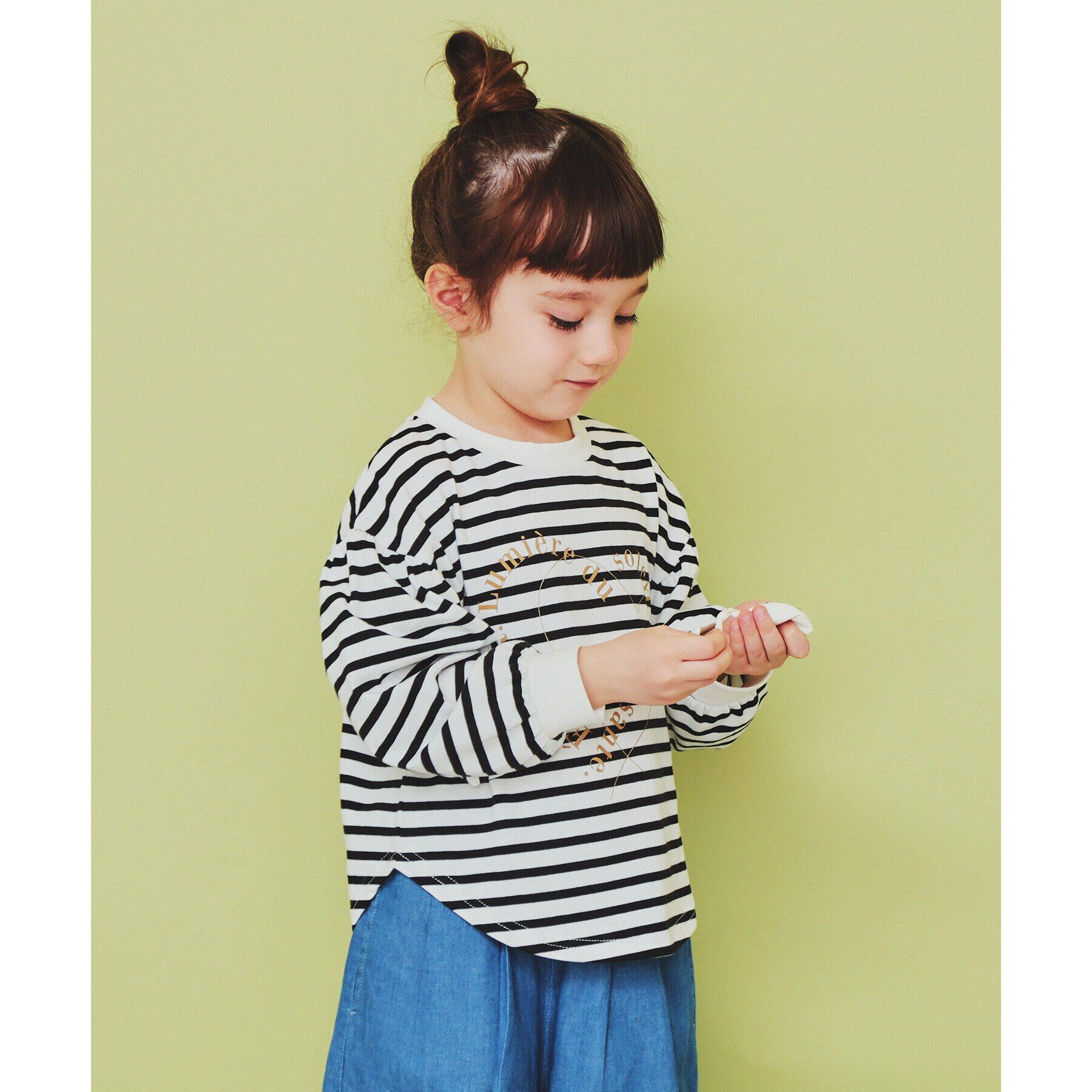 THE SHOP TK「【110-150】ハートロゴパフ袖プルオーバー/洗濯機OK」|Tシャツ・カットソー|