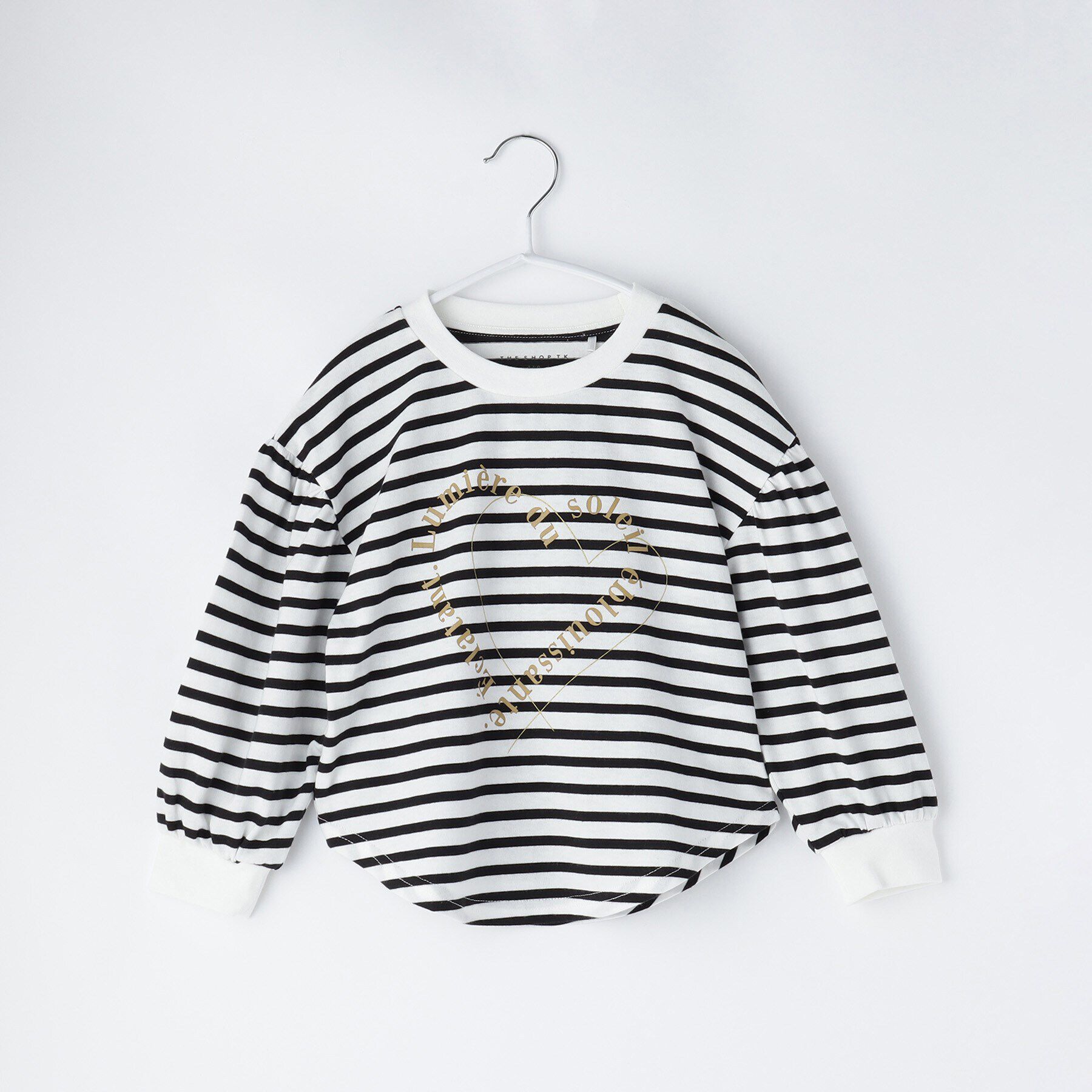 THE SHOP TK「【110-150】ハートロゴパフ袖プルオーバー/洗濯機OK」|Tシャツ・カットソー|