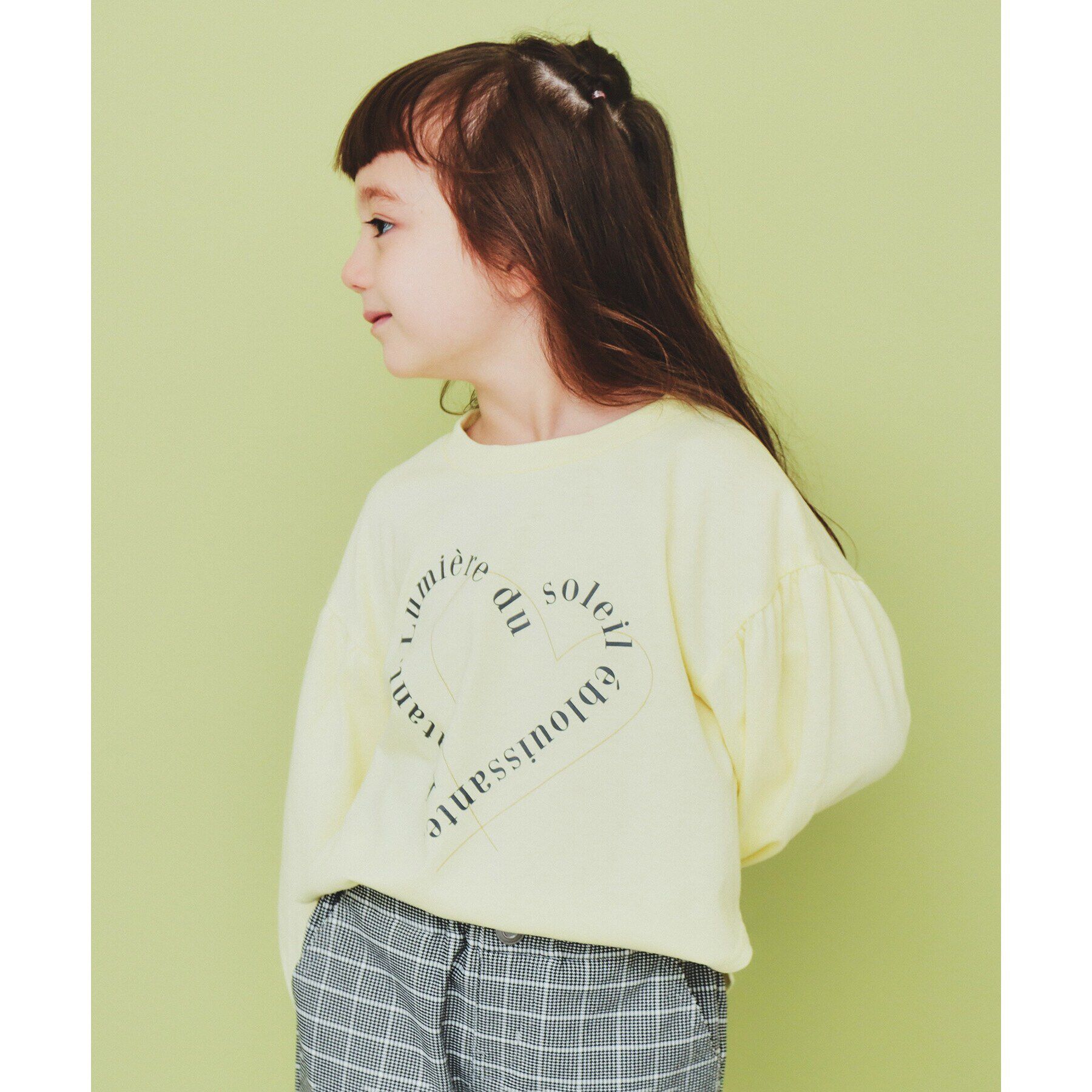 THE SHOP TK「【110-150】ハートロゴパフ袖プルオーバー/洗濯機OK」|Tシャツ・カットソー|