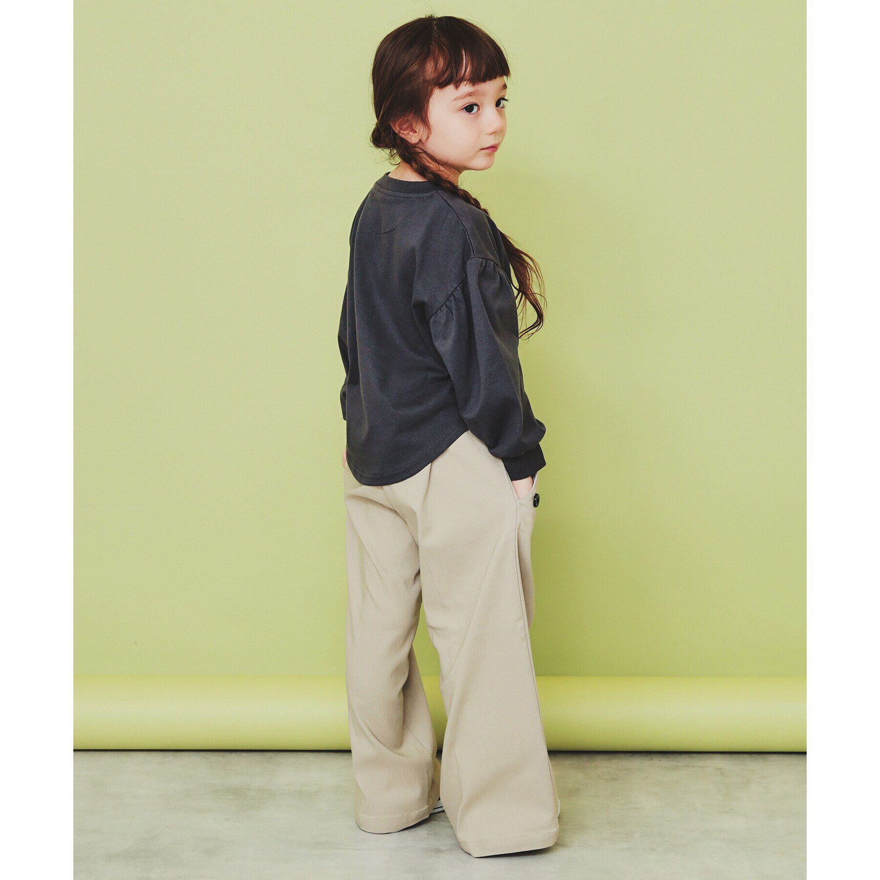 THE SHOP TK「【110-150】ハートロゴパフ袖プルオーバー/洗濯機OK」|Tシャツ・カットソー|