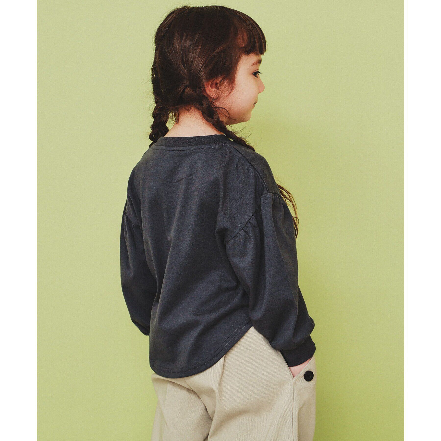 THE SHOP TK「【110-150】ハートロゴパフ袖プルオーバー/洗濯機OK」|Tシャツ・カットソー|