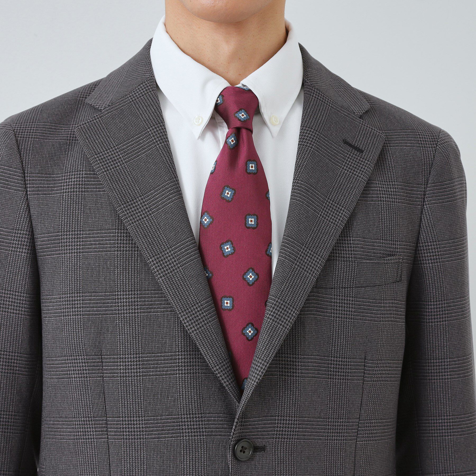 THE SHOP TK「【セットアップ可/防シワ/洗濯機OK】AVANT WOOLYグレンチェックジャケット」|テーラードジャケット|