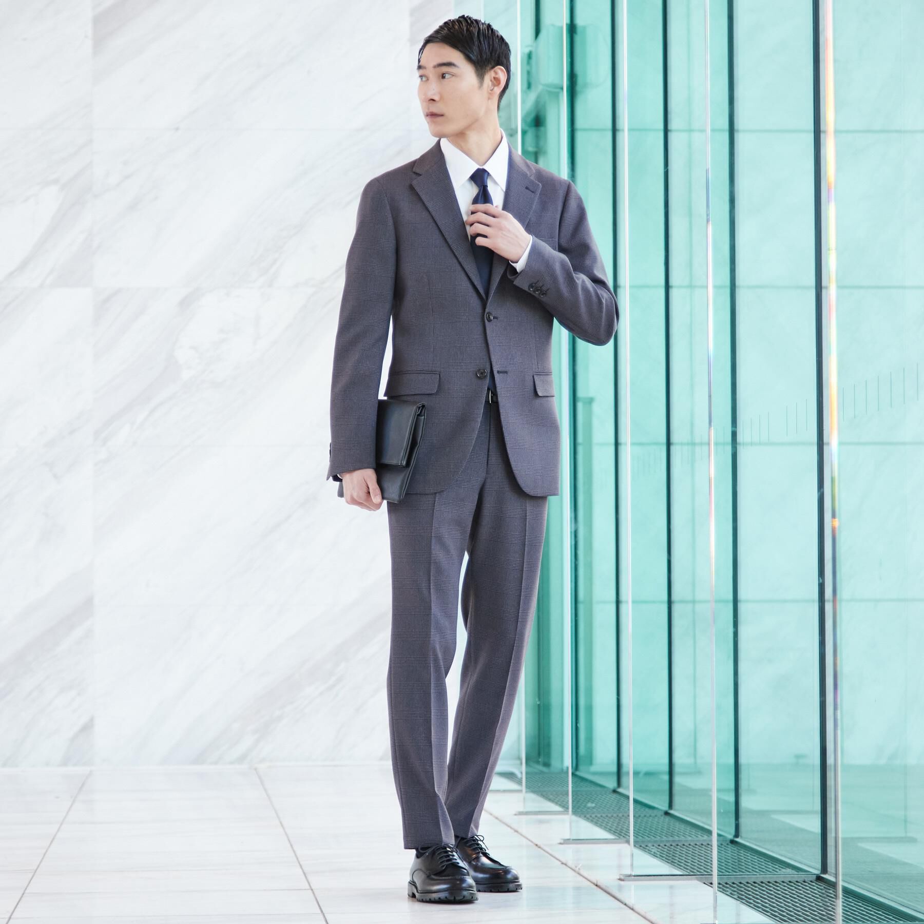 THE SHOP TK「【セットアップ可/防シワ/洗濯機OK】AVANT WOOLYグレンチェックジャケット」|テーラードジャケット|