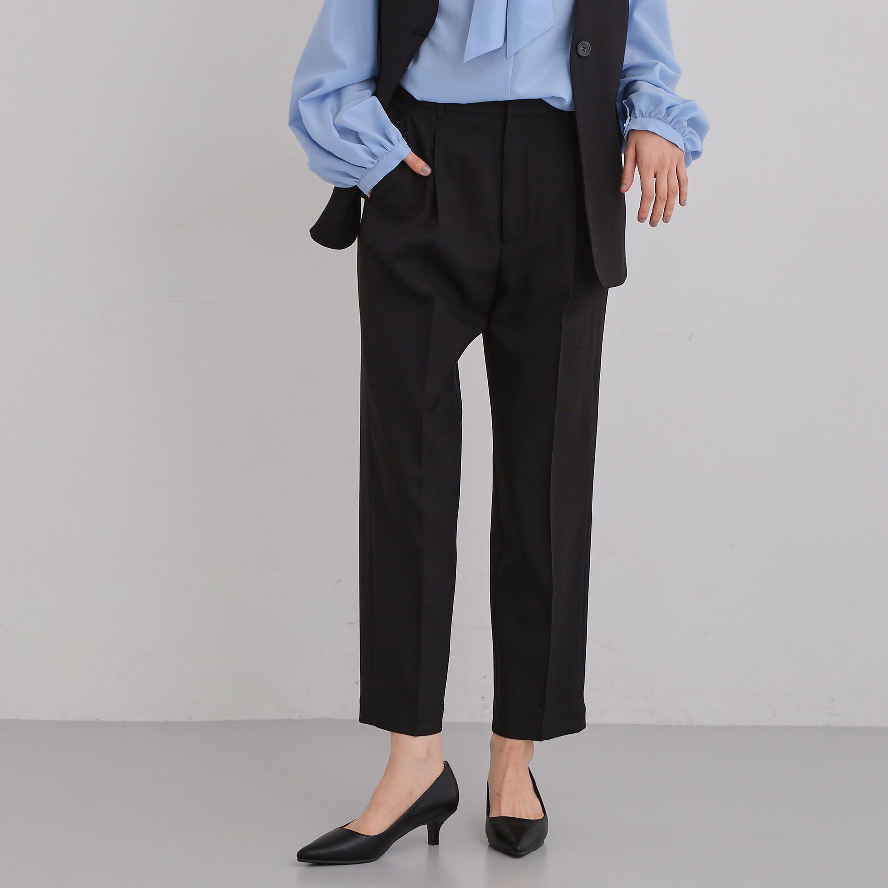 THE SHOP TK「【通勤・セレモニー】CAVIAN ベーシックテーパードパンツ/セットアップ可」|その他|