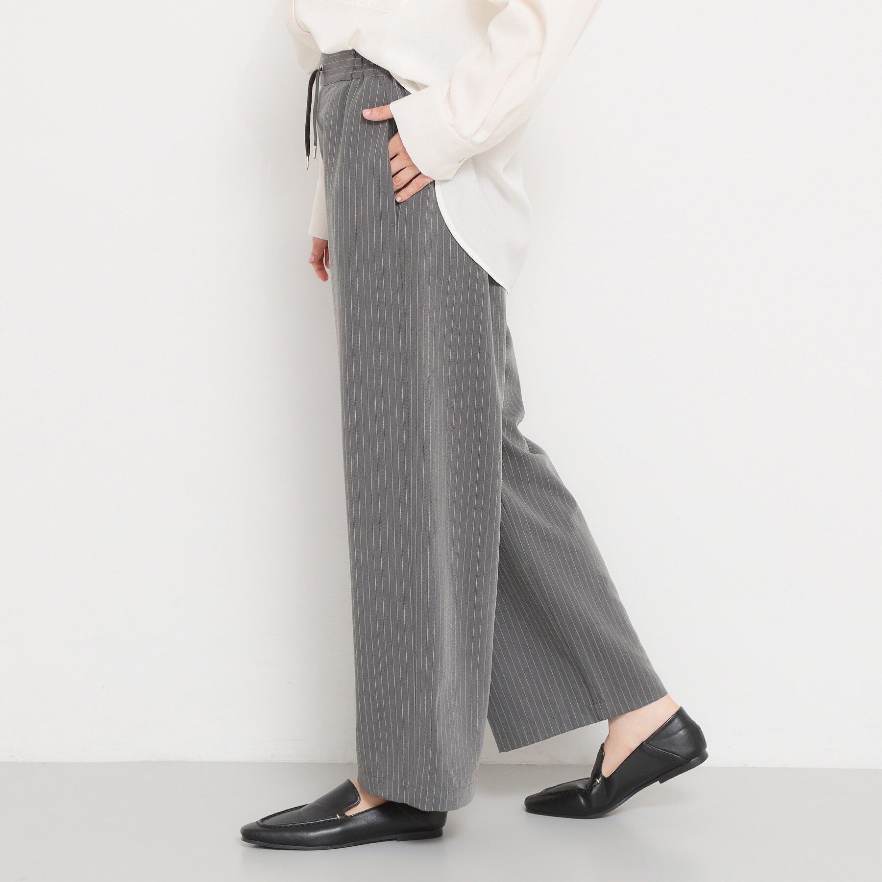 THE SHOP TK「ストライプイージーワイドパンツ」|その他|