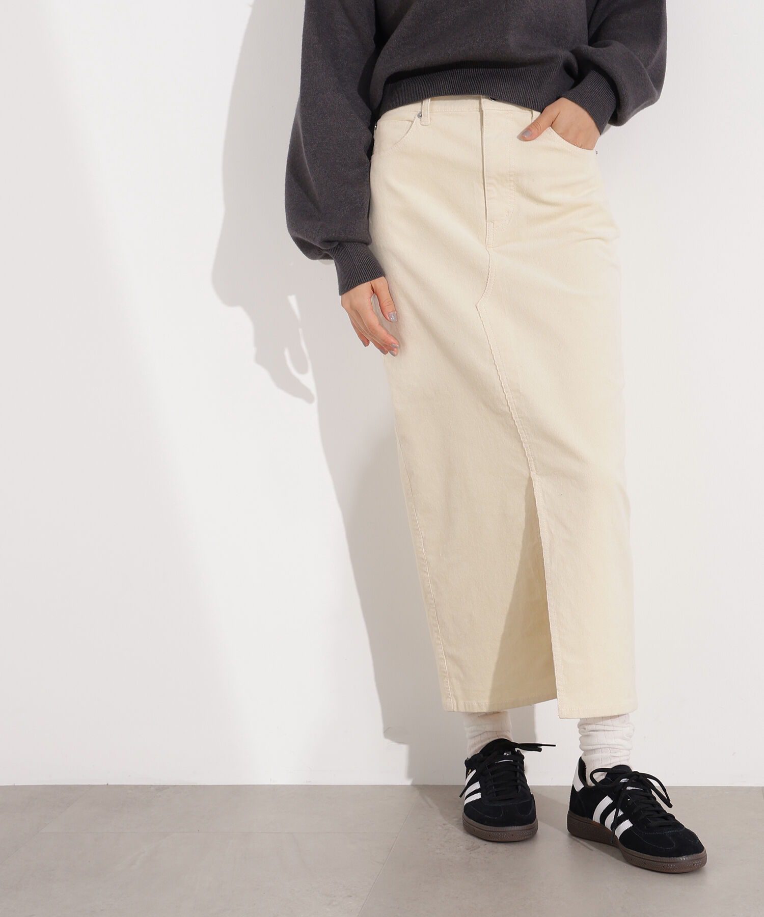  「コーデュロイスリットスカート」|スカート|