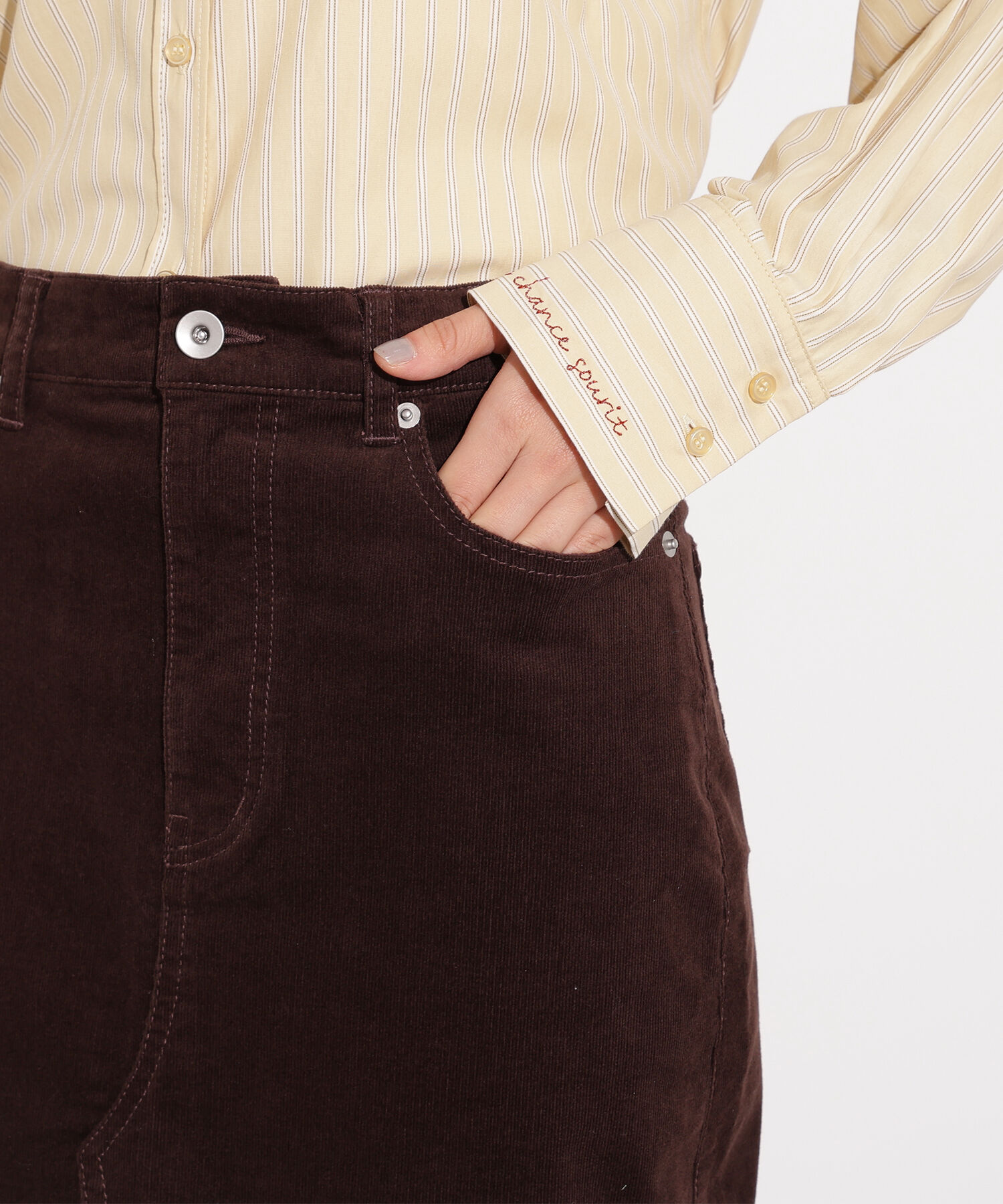  「コーデュロイスリットスカート」|スカート|