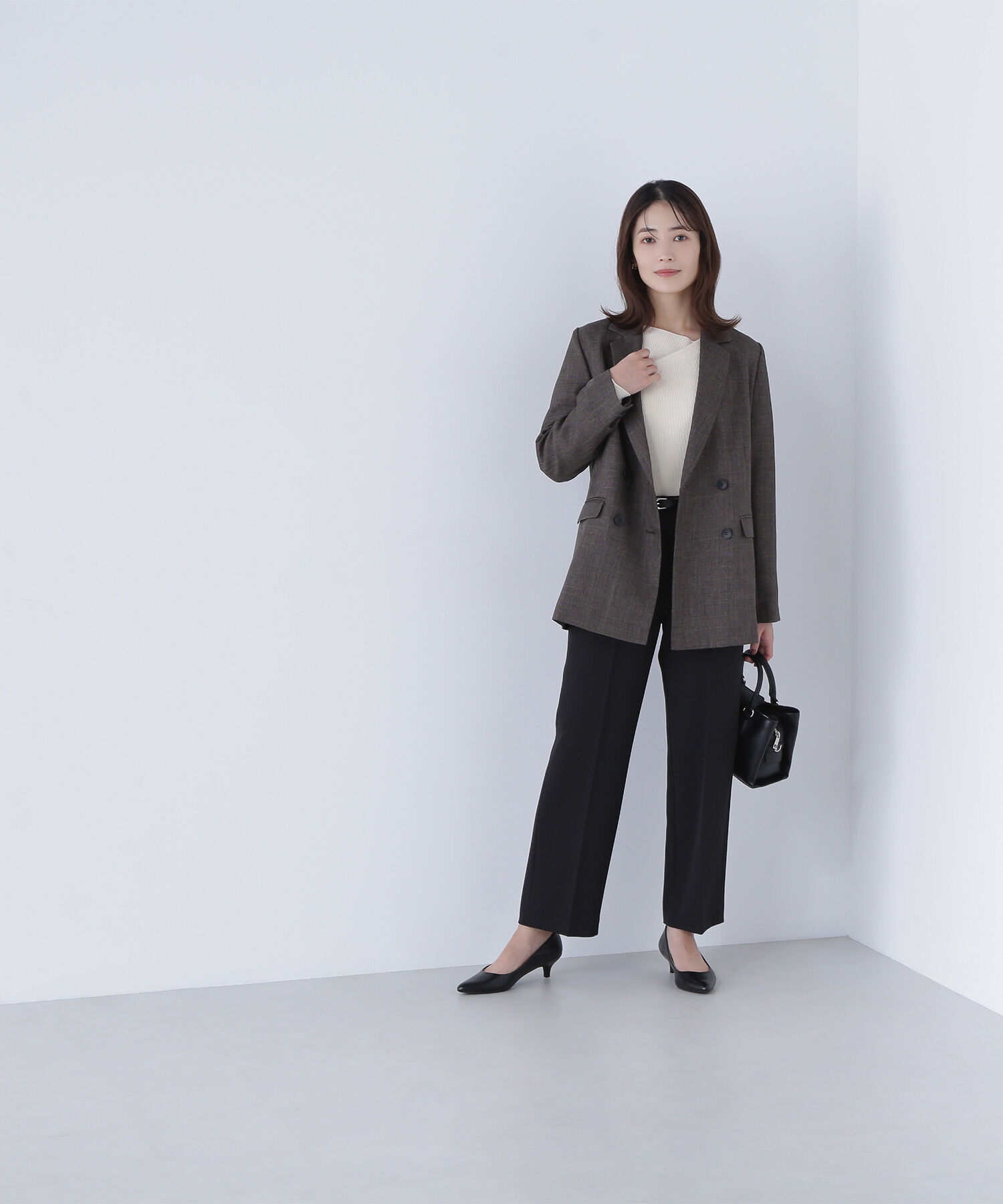  「＜骨格ストレート＞ベルト付スリムストレートパンツ」|その他|