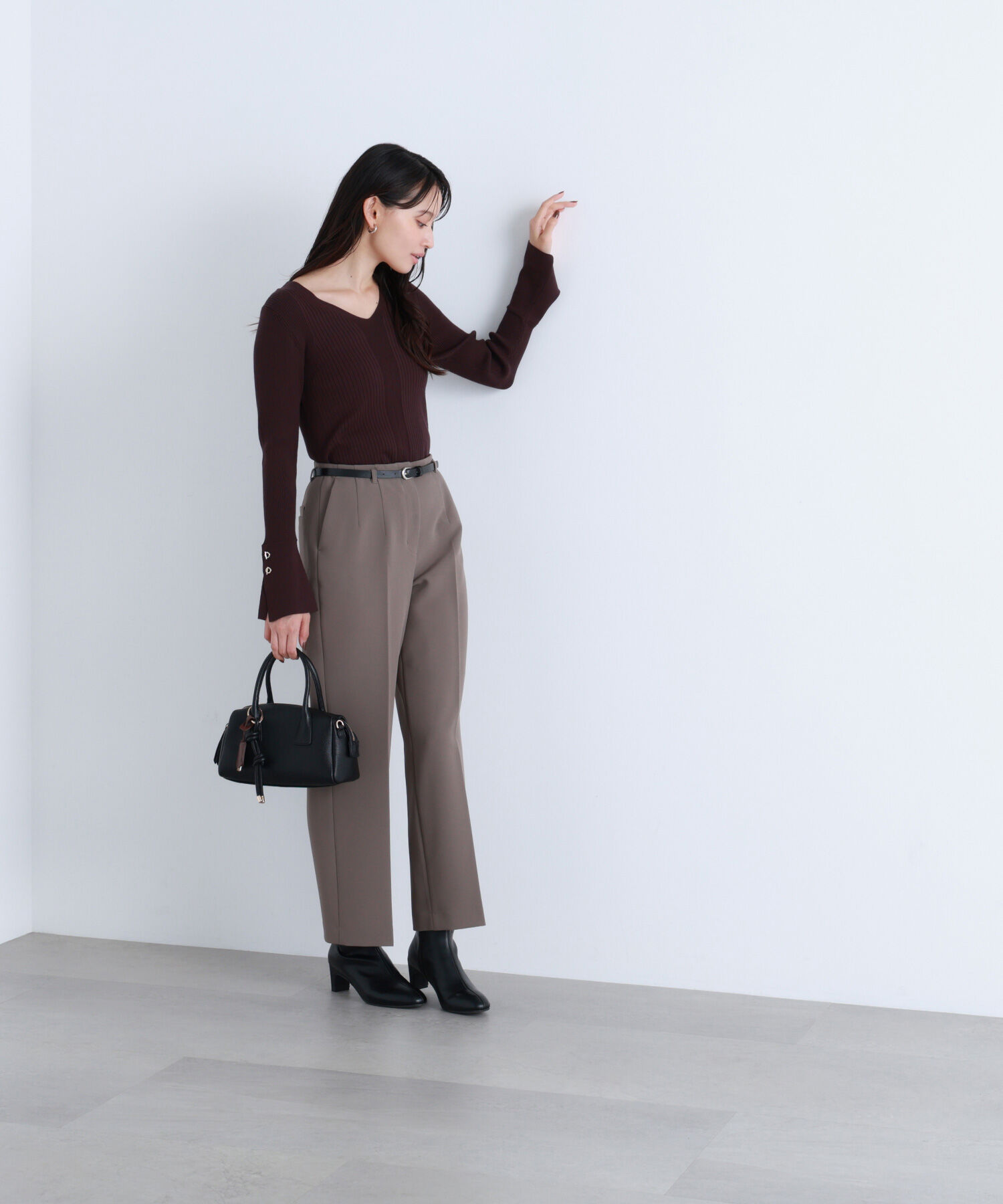  「＜骨格ストレート＞ベルト付スリムストレートパンツ」|その他|