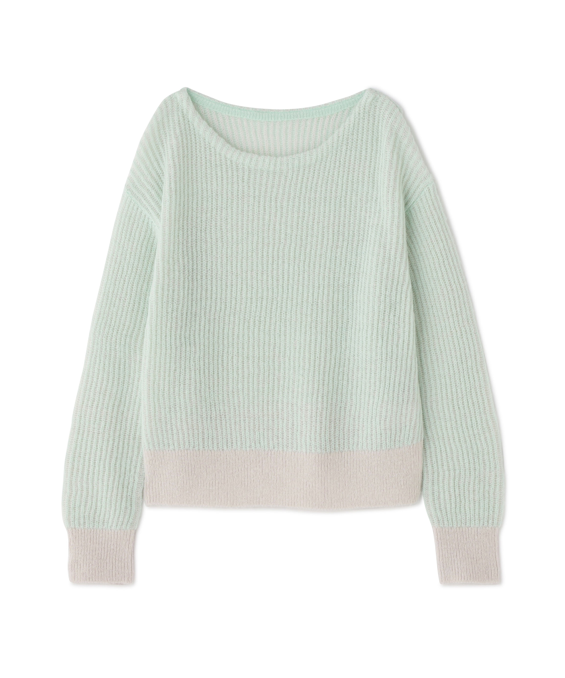  「配色リブボクシーニット」|ニット・セーター|