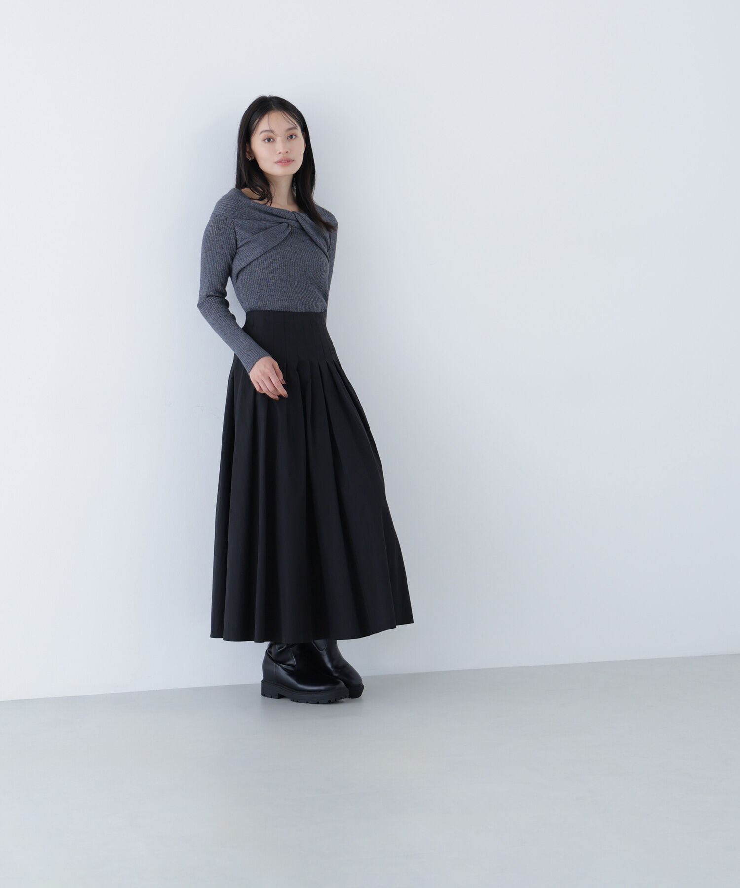  「ツイストラメリブニット」|ニット・セーター|