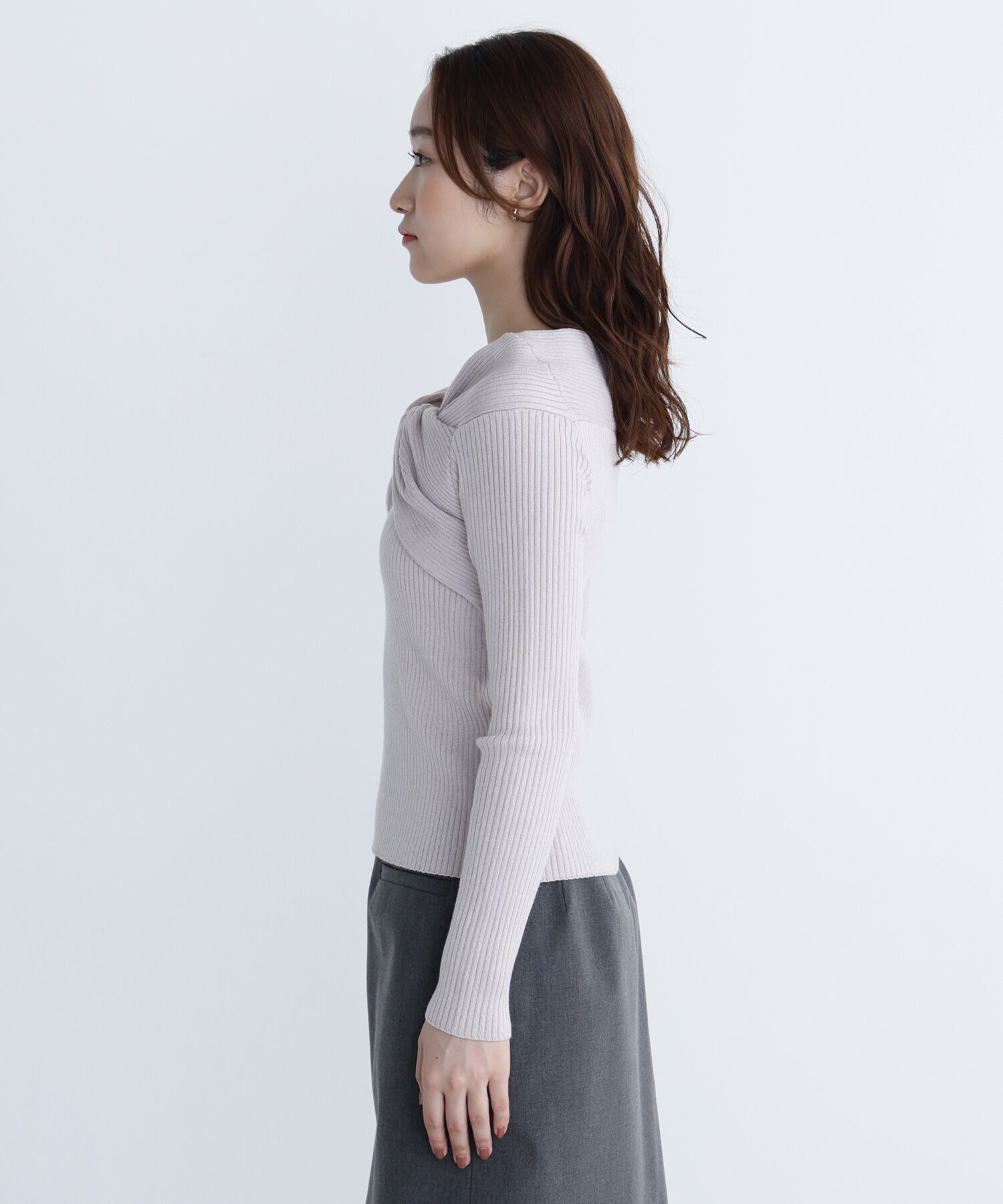  「ツイストラメリブニット」|ニット・セーター|