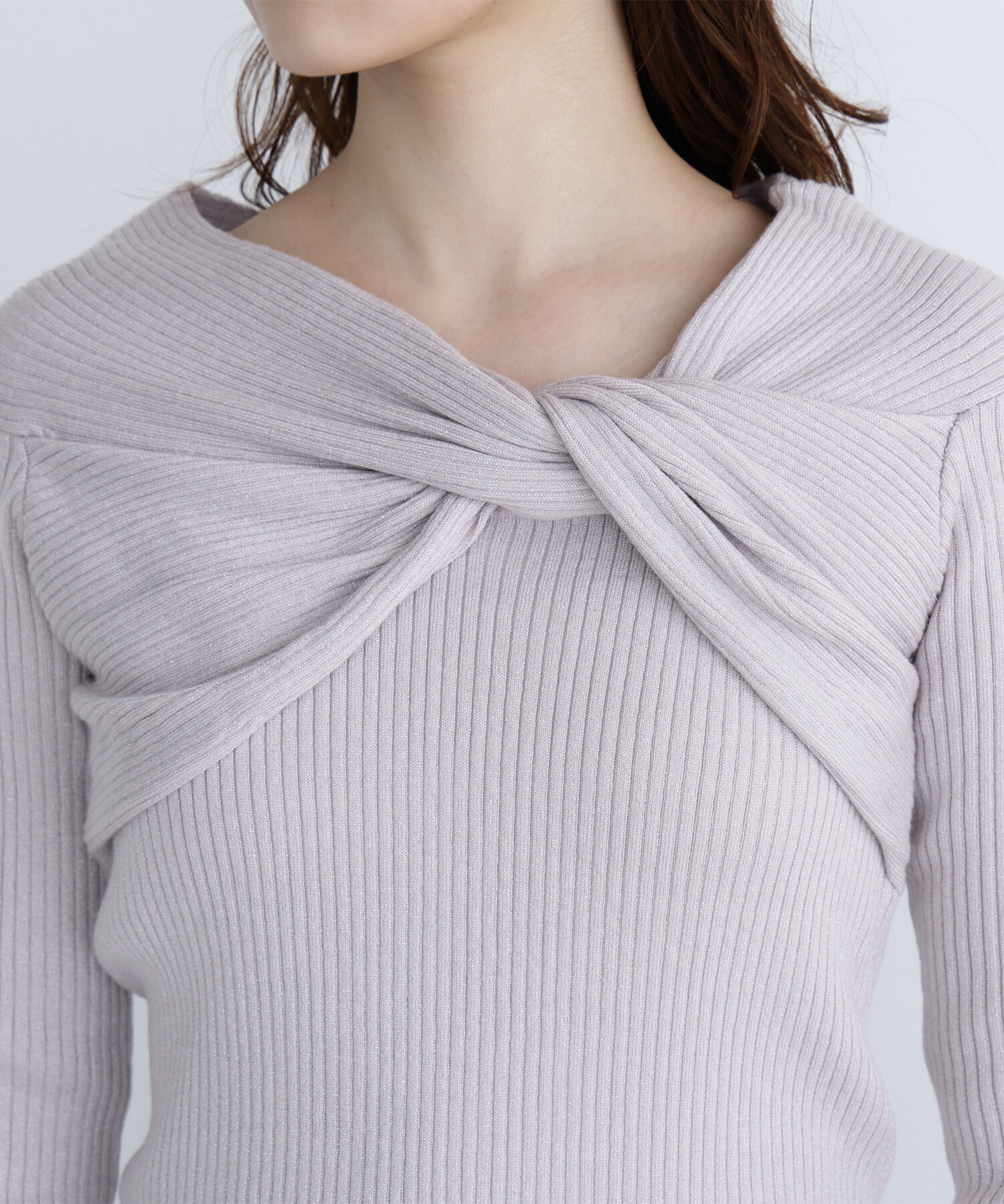  「ツイストラメリブニット」|ニット・セーター|