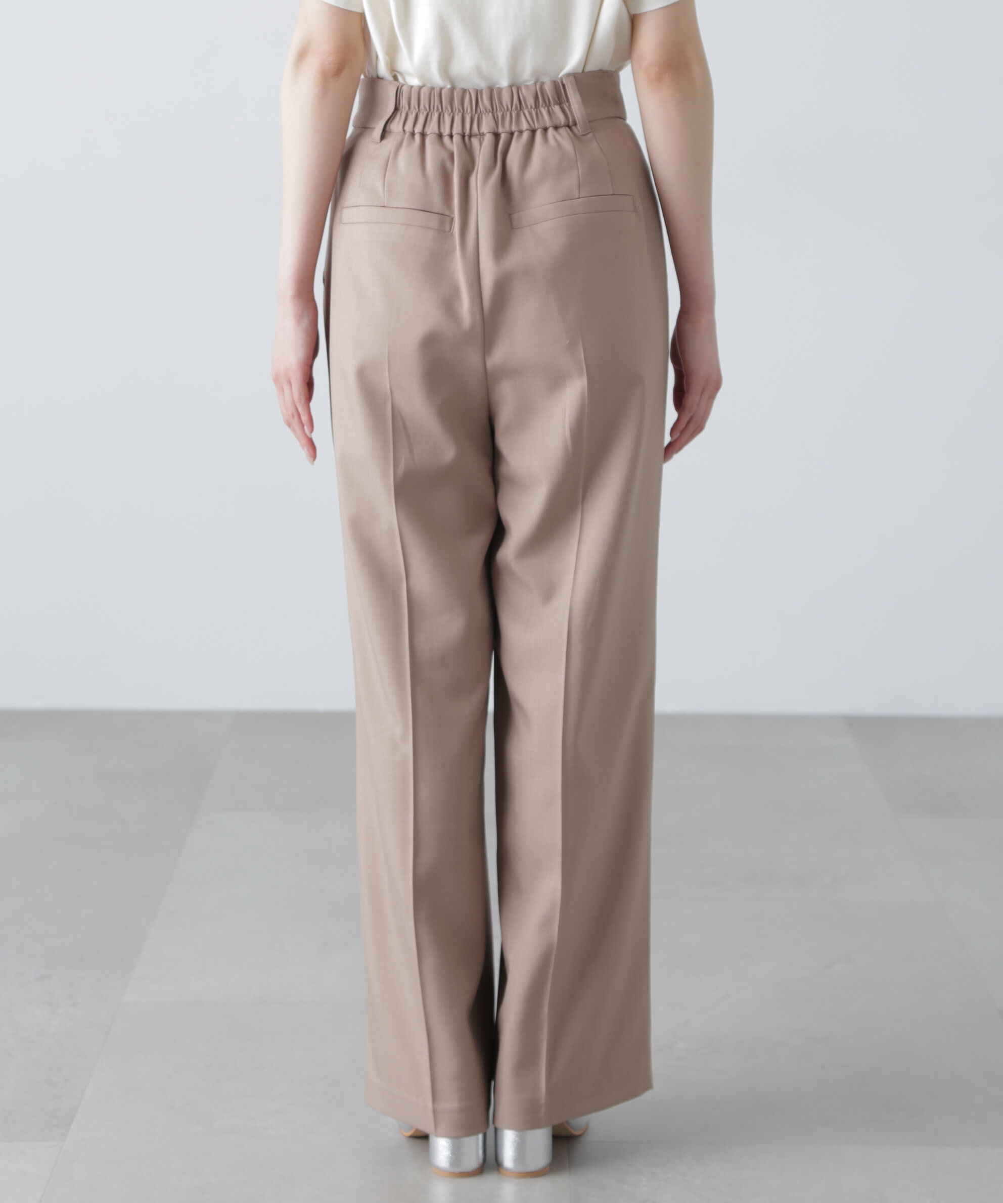  「梳毛調合繊タックワイドパンツ」|その他|