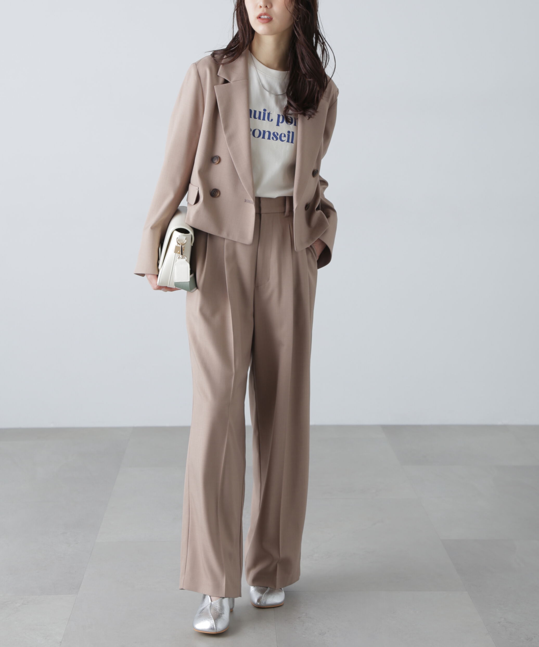  「梳毛調合繊タックワイドパンツ」|その他|