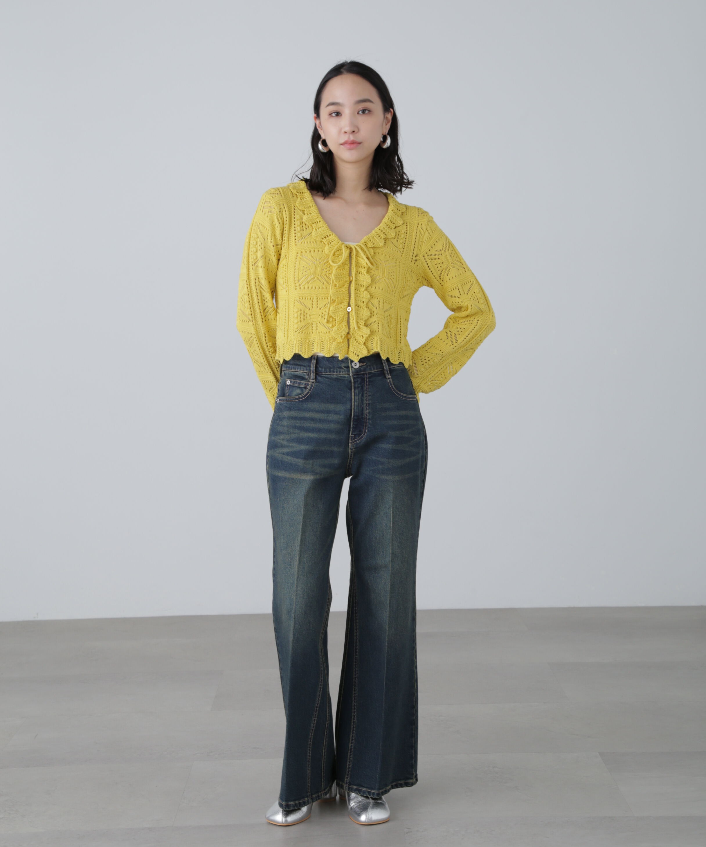  「センタープレスフレアデニムパンツ」|その他|