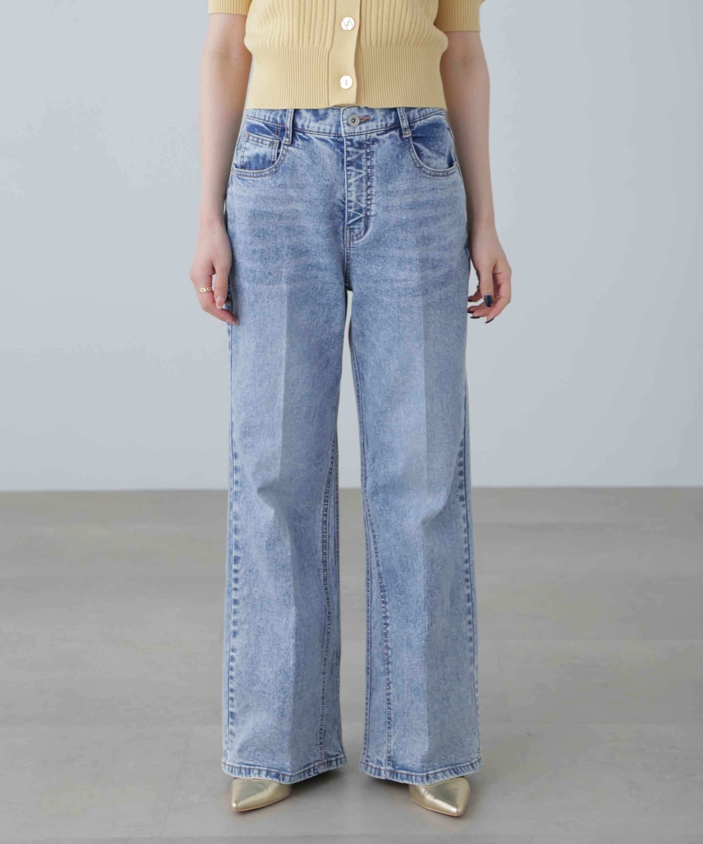  「センタープレスフレアデニムパンツ」|その他|