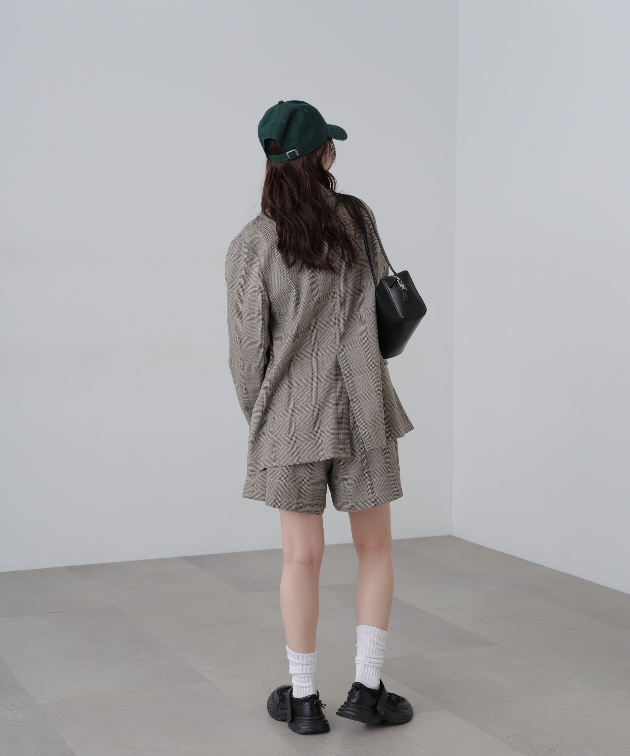  「麻調合繊タックベルト付きショートパンツ」|その他|