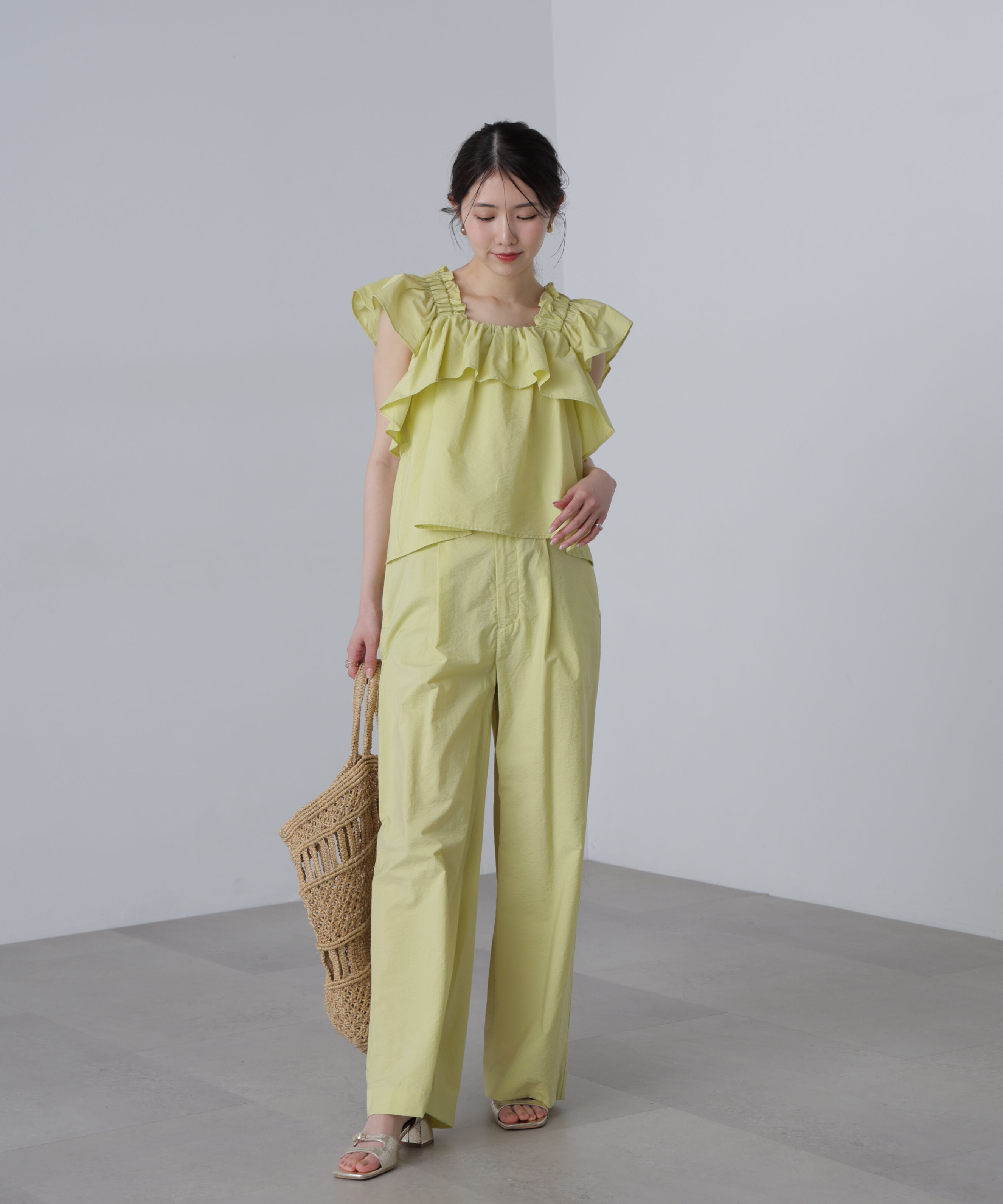  「〈セットアップ対応〉ワッシャーセミワイドパンツ」|その他|