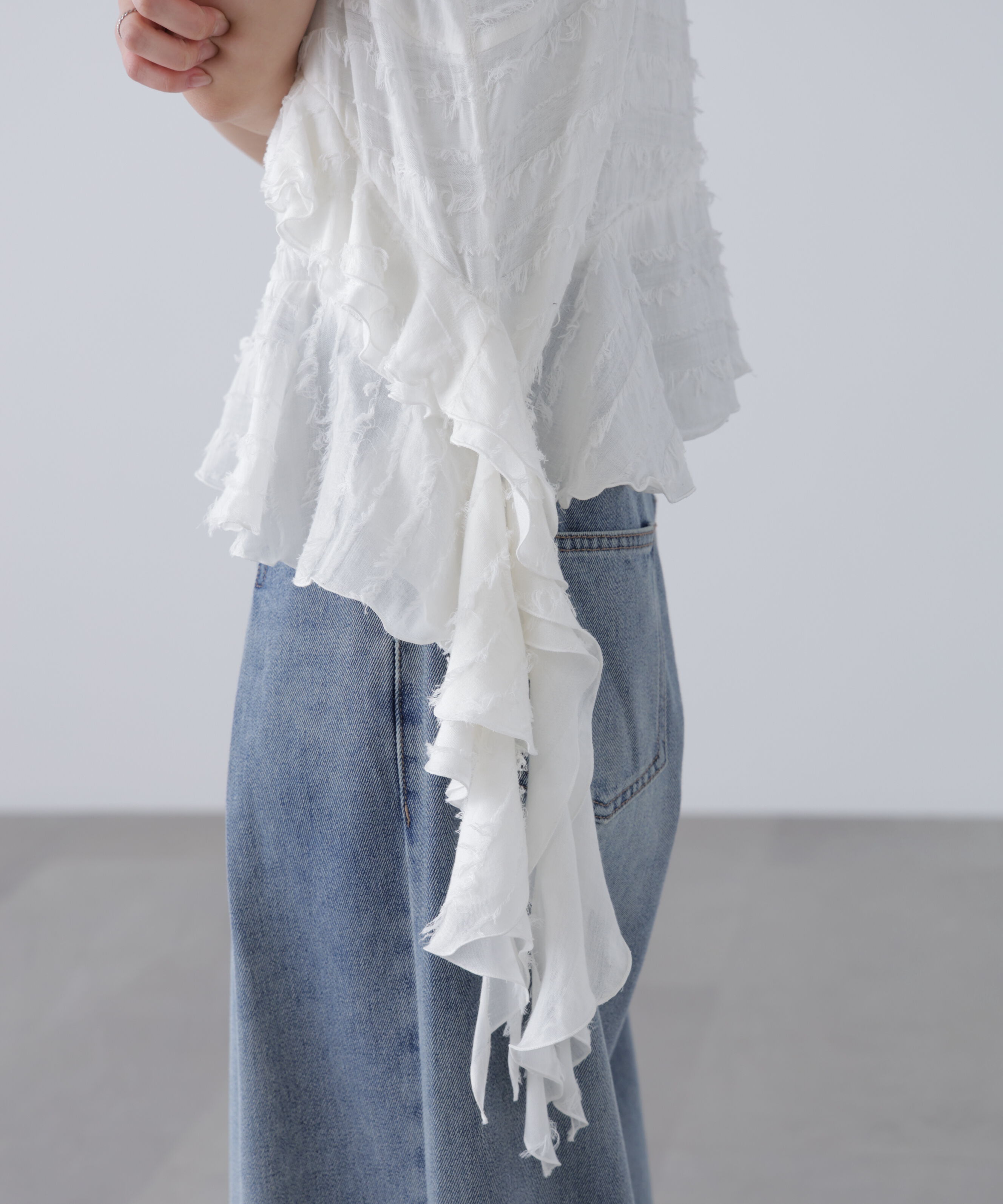  「フリンジシャギーアシメブラウス」|シャツ・ブラウス|