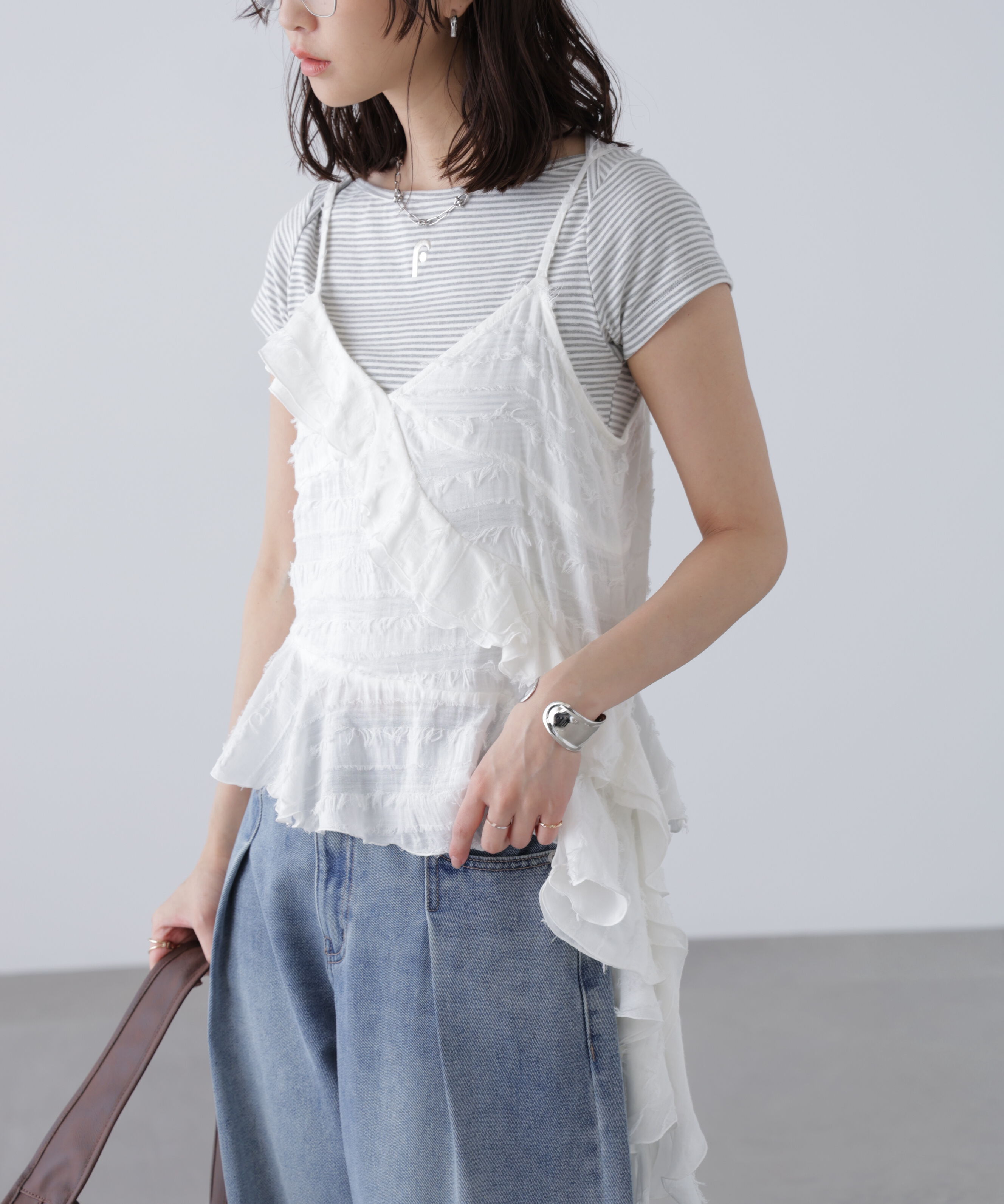  「フリンジシャギーアシメブラウス」|シャツ・ブラウス|