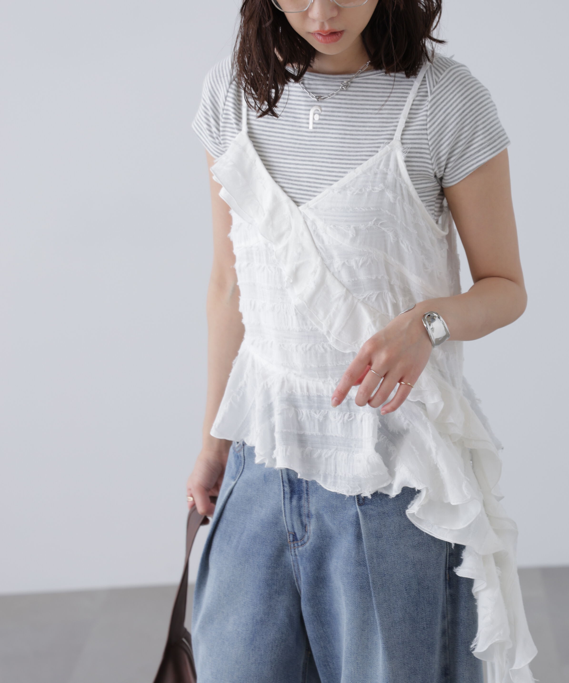  「フリンジシャギーアシメブラウス」|シャツ・ブラウス|