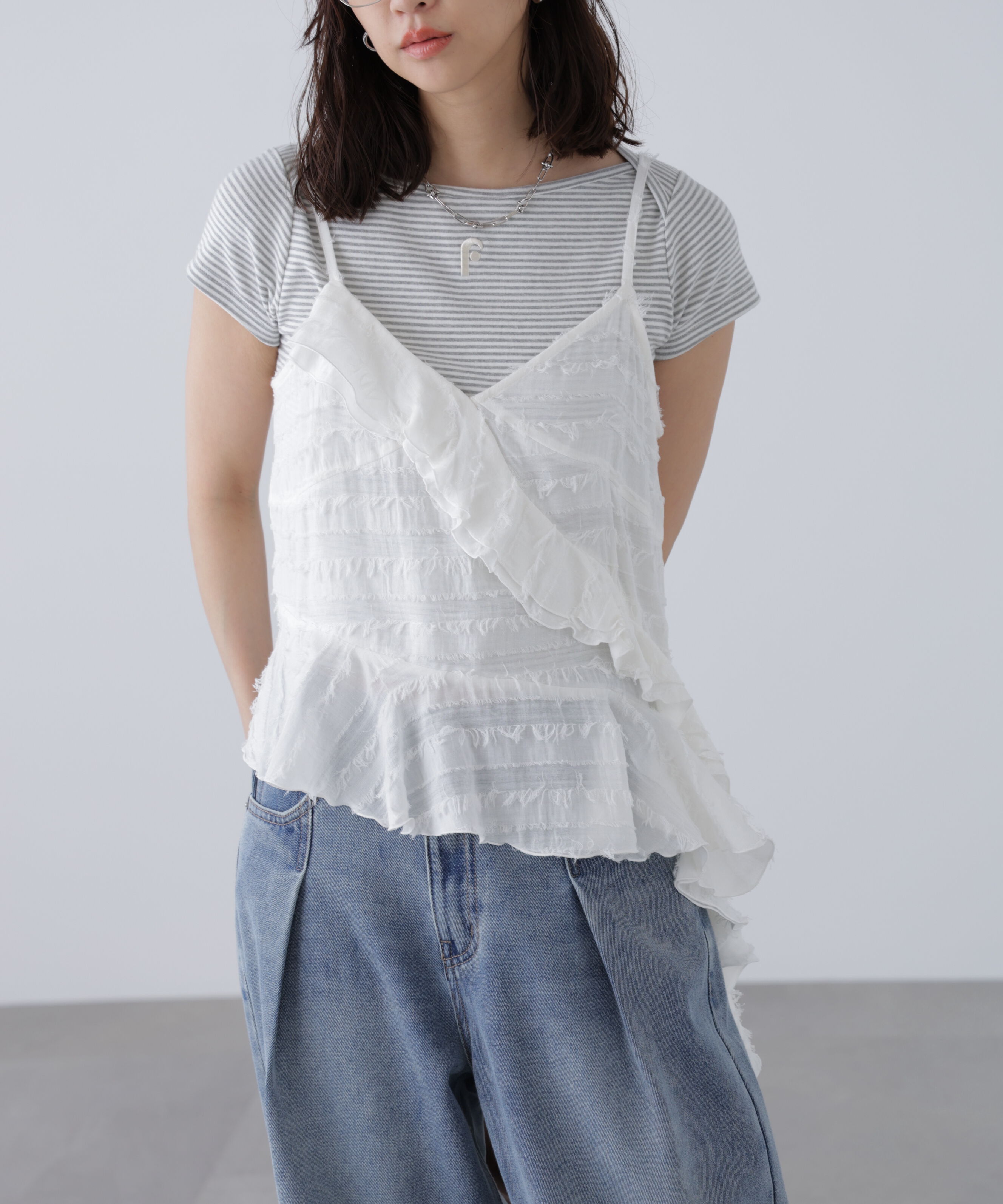  「フリンジシャギーアシメブラウス」|シャツ・ブラウス|