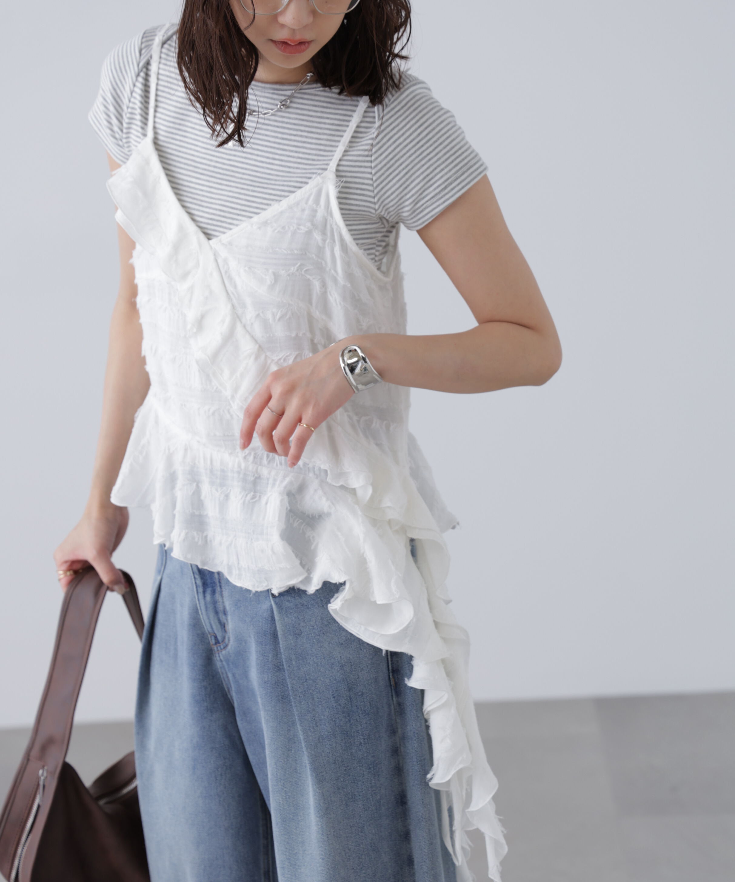  「フリンジシャギーアシメブラウス」|シャツ・ブラウス|