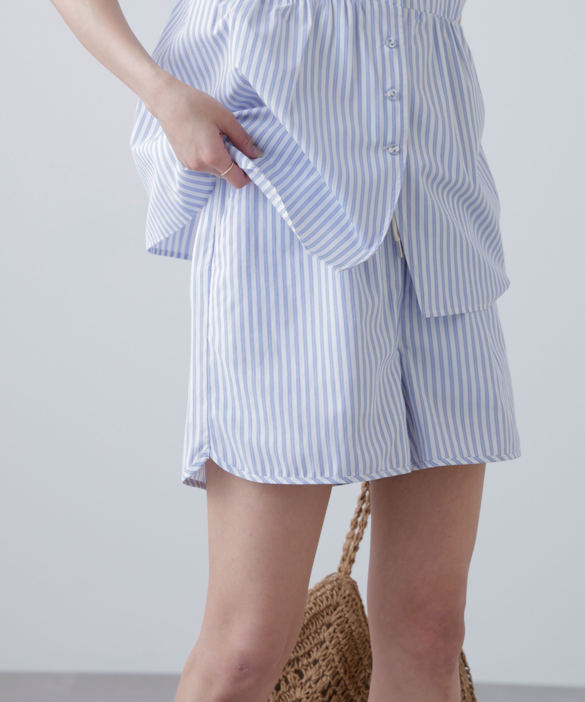  「〈セットアップ対応〉ストライプショートパンツ」|その他|