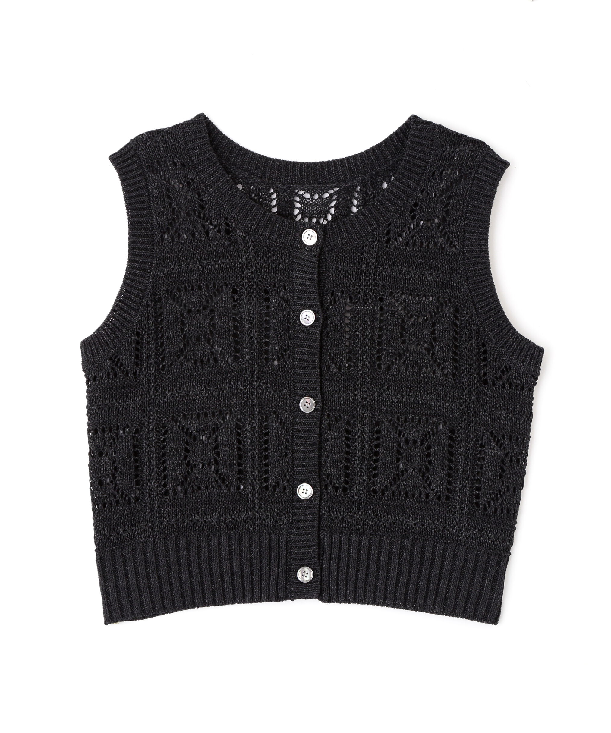 「前後2wayクロッシェニットベスト」|ニット・セーター|