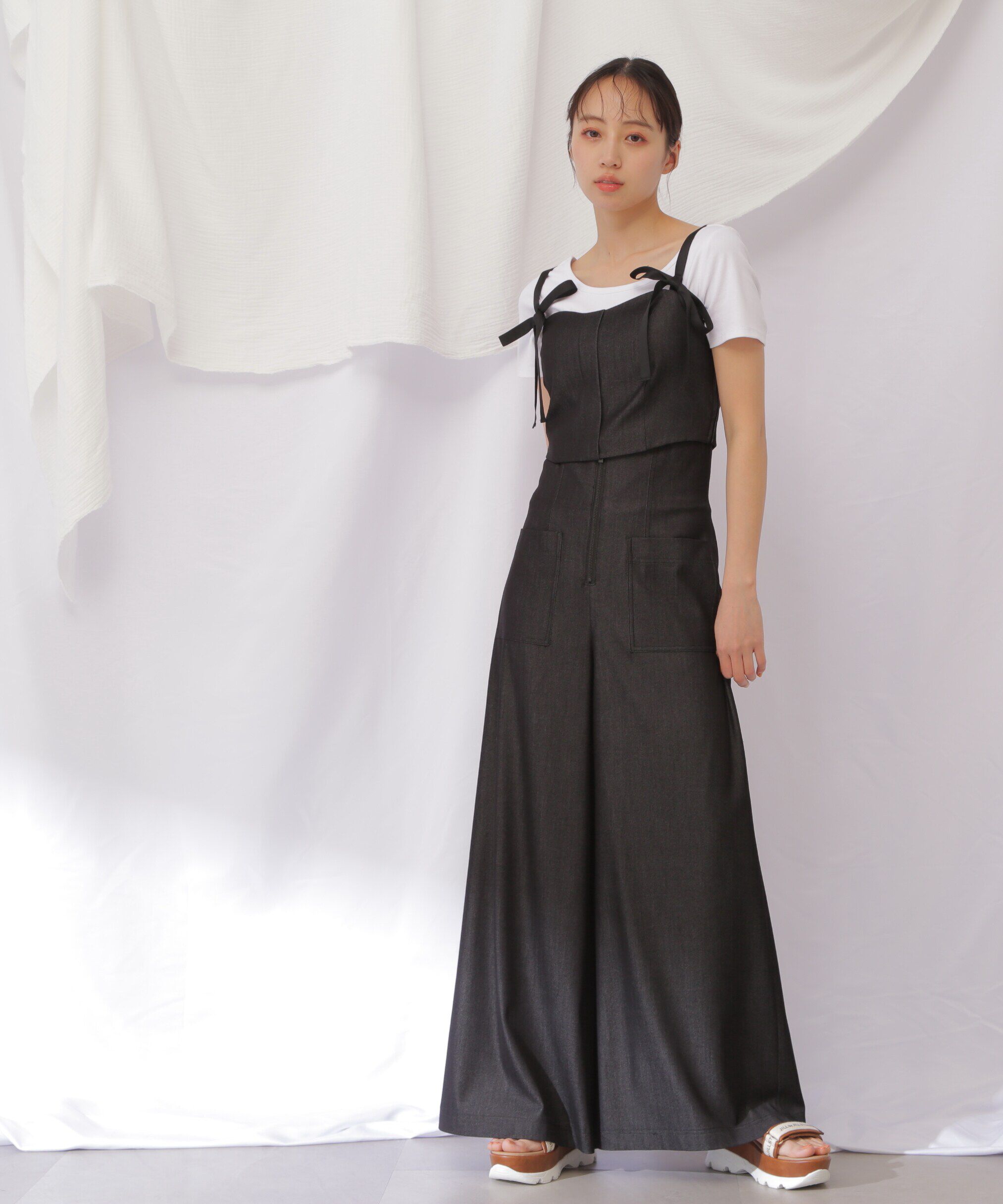  「フロントZIPワイドパンツ」|その他|