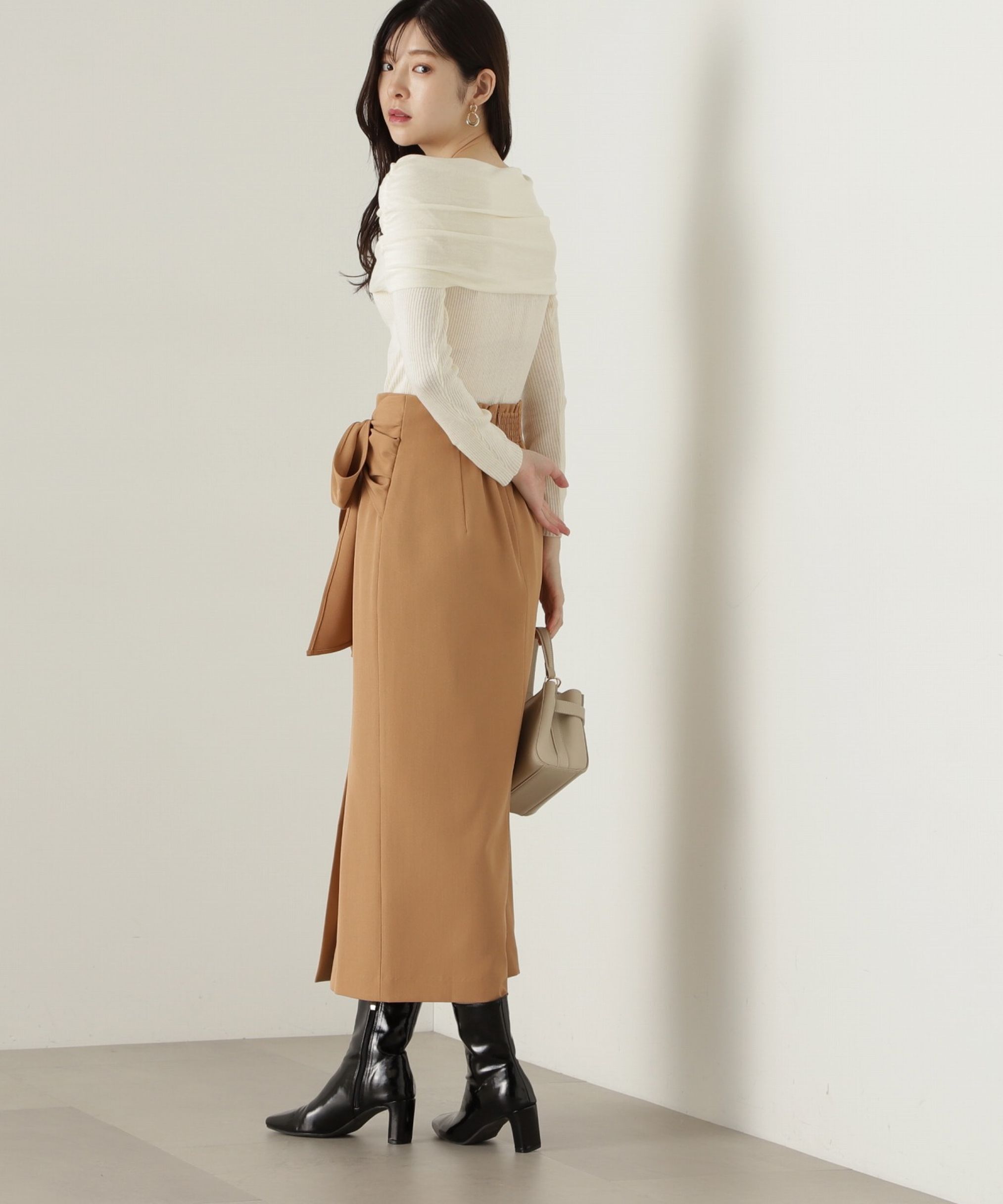 PROPORTION BODY DRESSING「ラップ風リボンタイトスカート　24AW」|スカート|