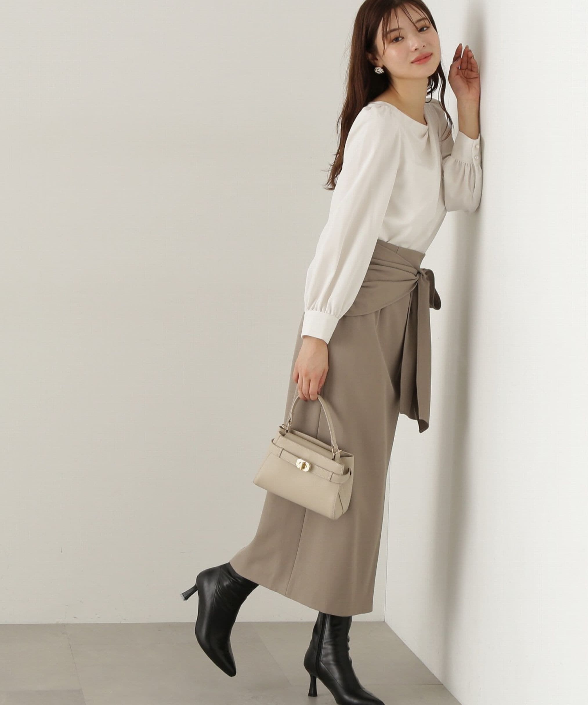 PROPORTION BODY DRESSING「ラップ風リボンタイトスカート　24AW」|スカート|