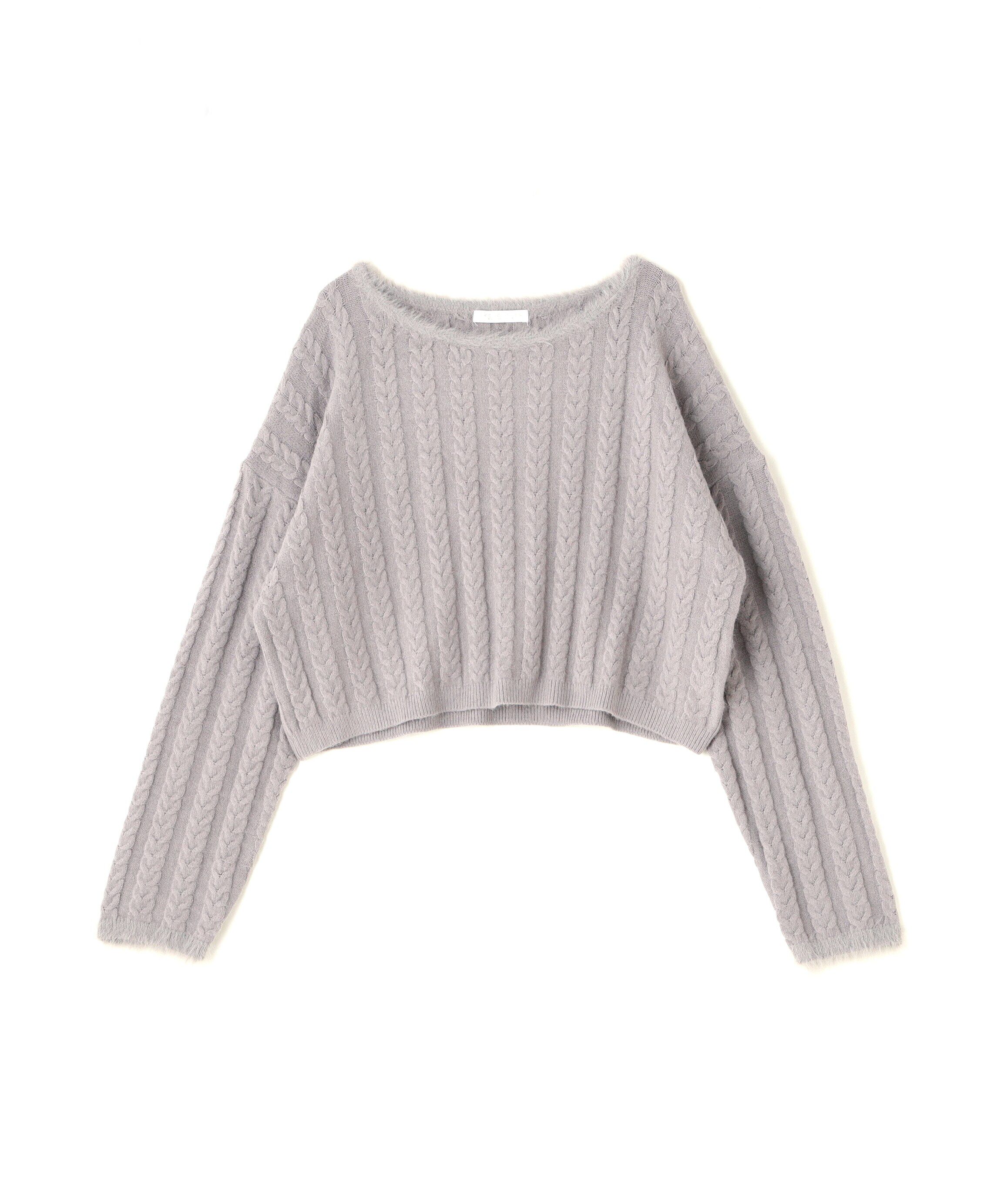 PROPORTION BODY DRESSING「短丈ケーブルニット　24AW」|ニット・セーター|