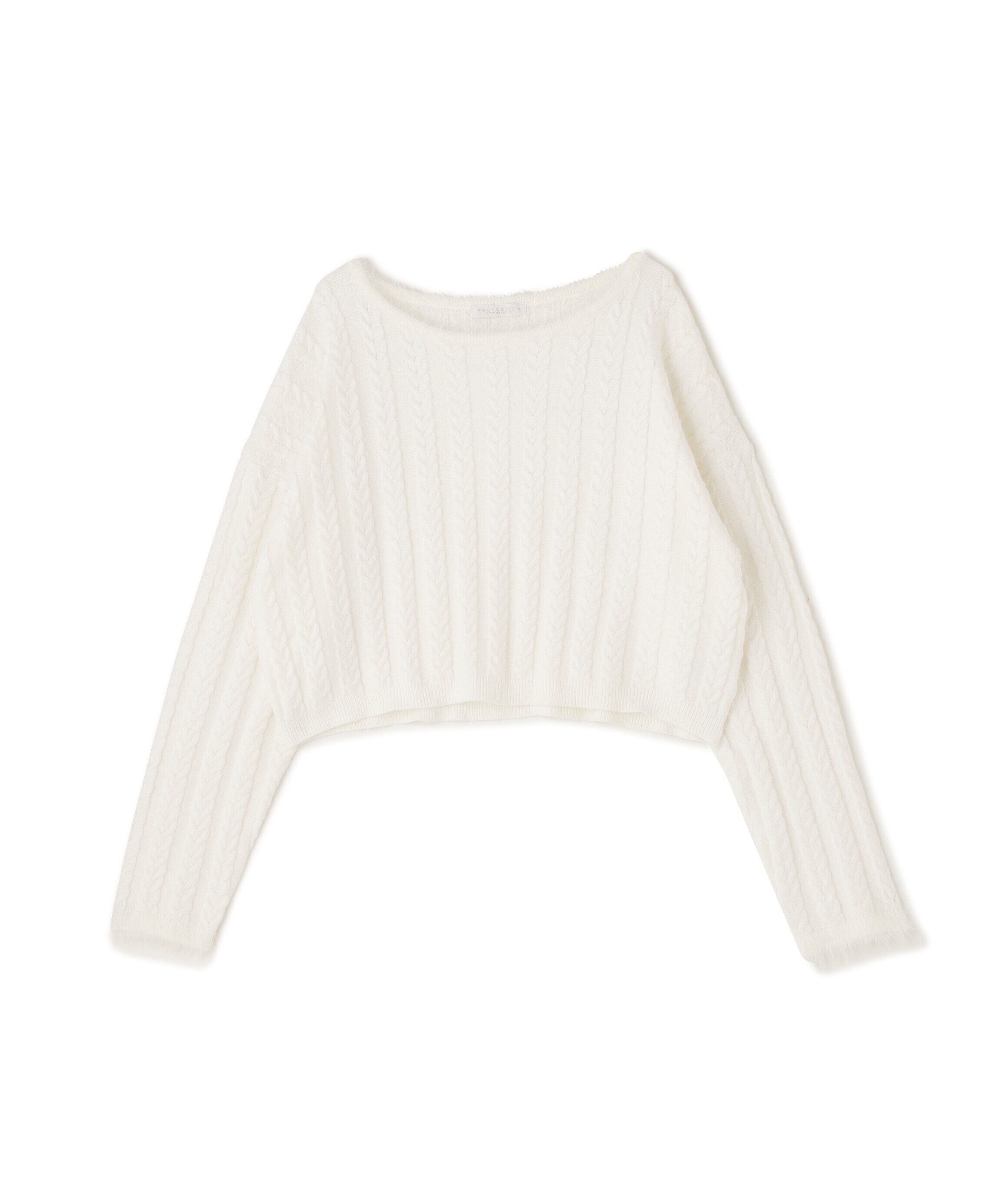 PROPORTION BODY DRESSING「短丈ケーブルニット　24AW」|ニット・セーター|