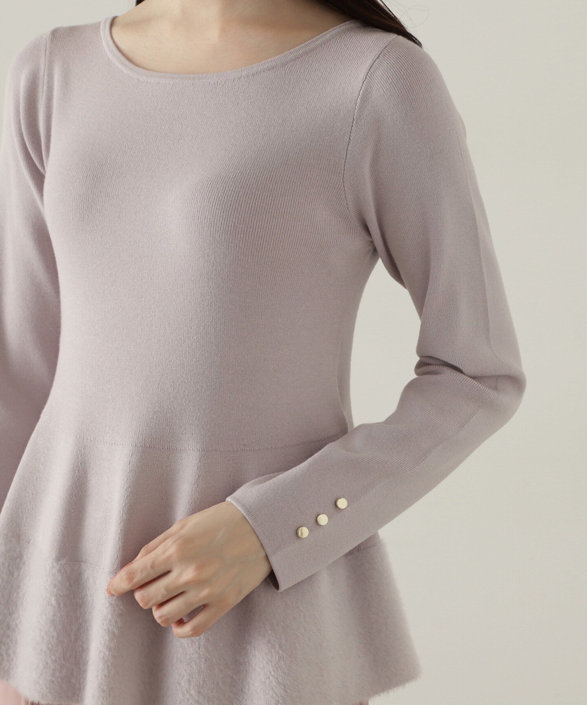 PROPORTION BODY DRESSING「フェザーペプラムニット　24AW」|ニット・セーター|